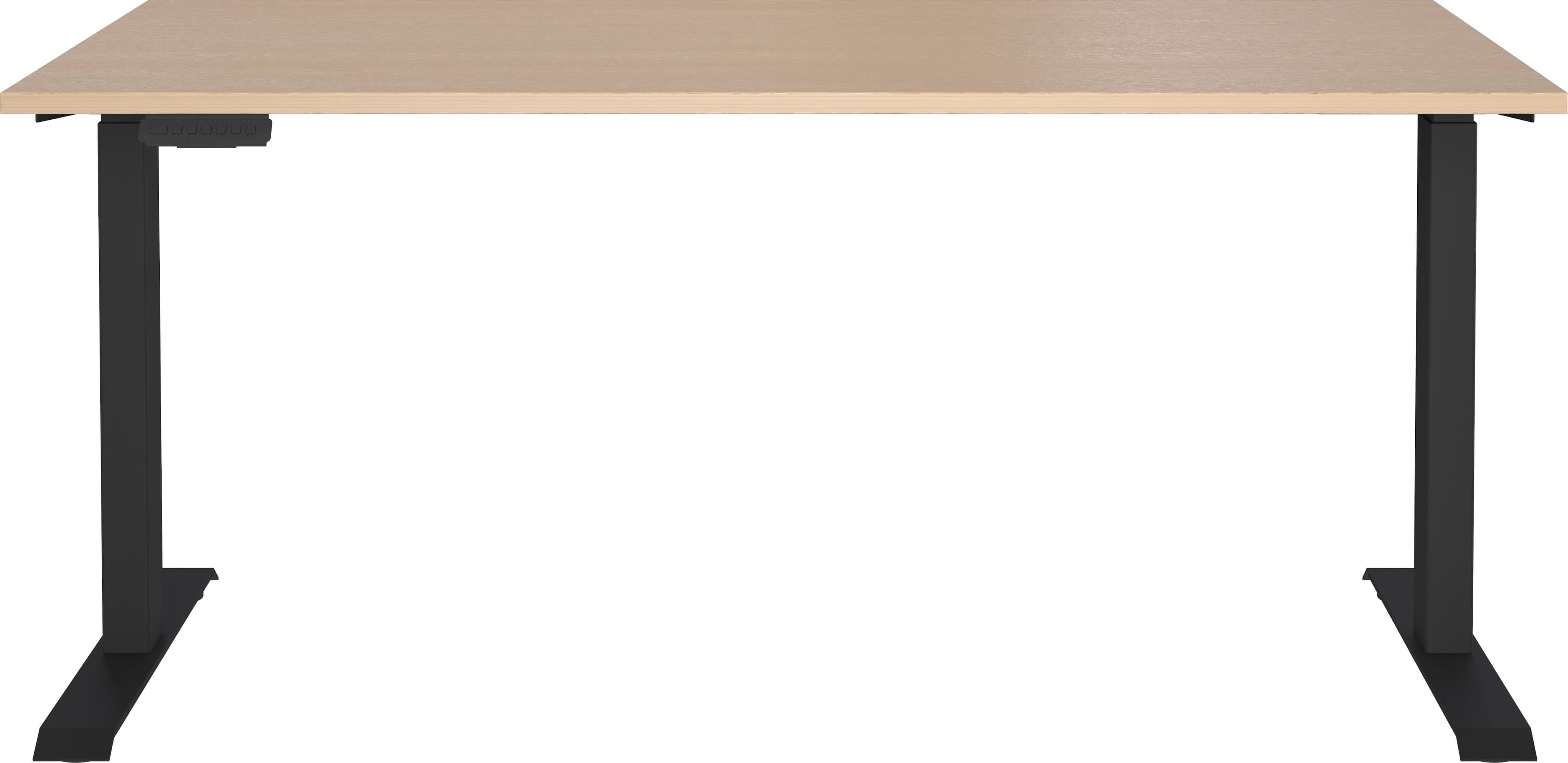 Eleganter Schreibtisch aus Eiche und Lindberg in Schwarz