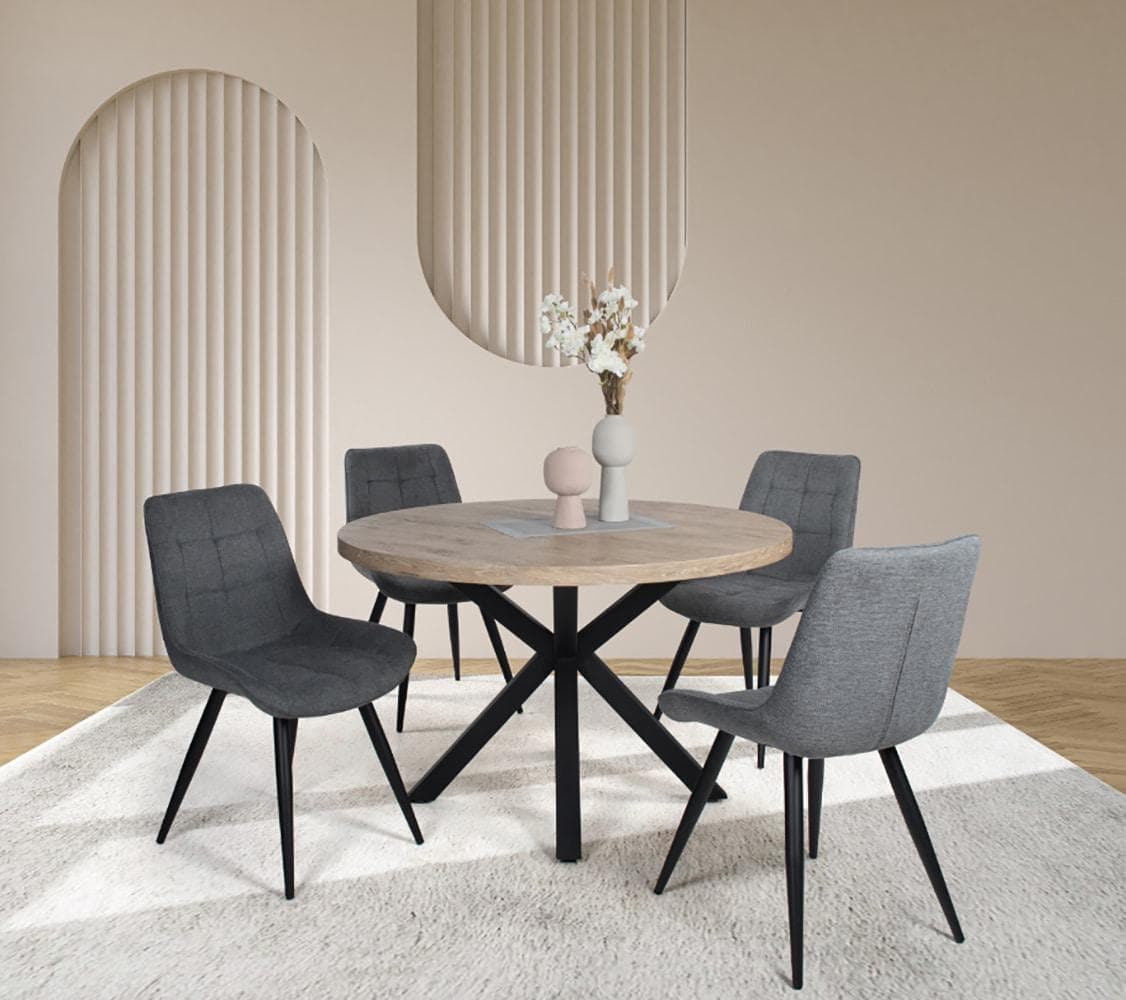 Duo Collection Essgruppe Damira & Iris 5-tlg. Grau/Schwarz