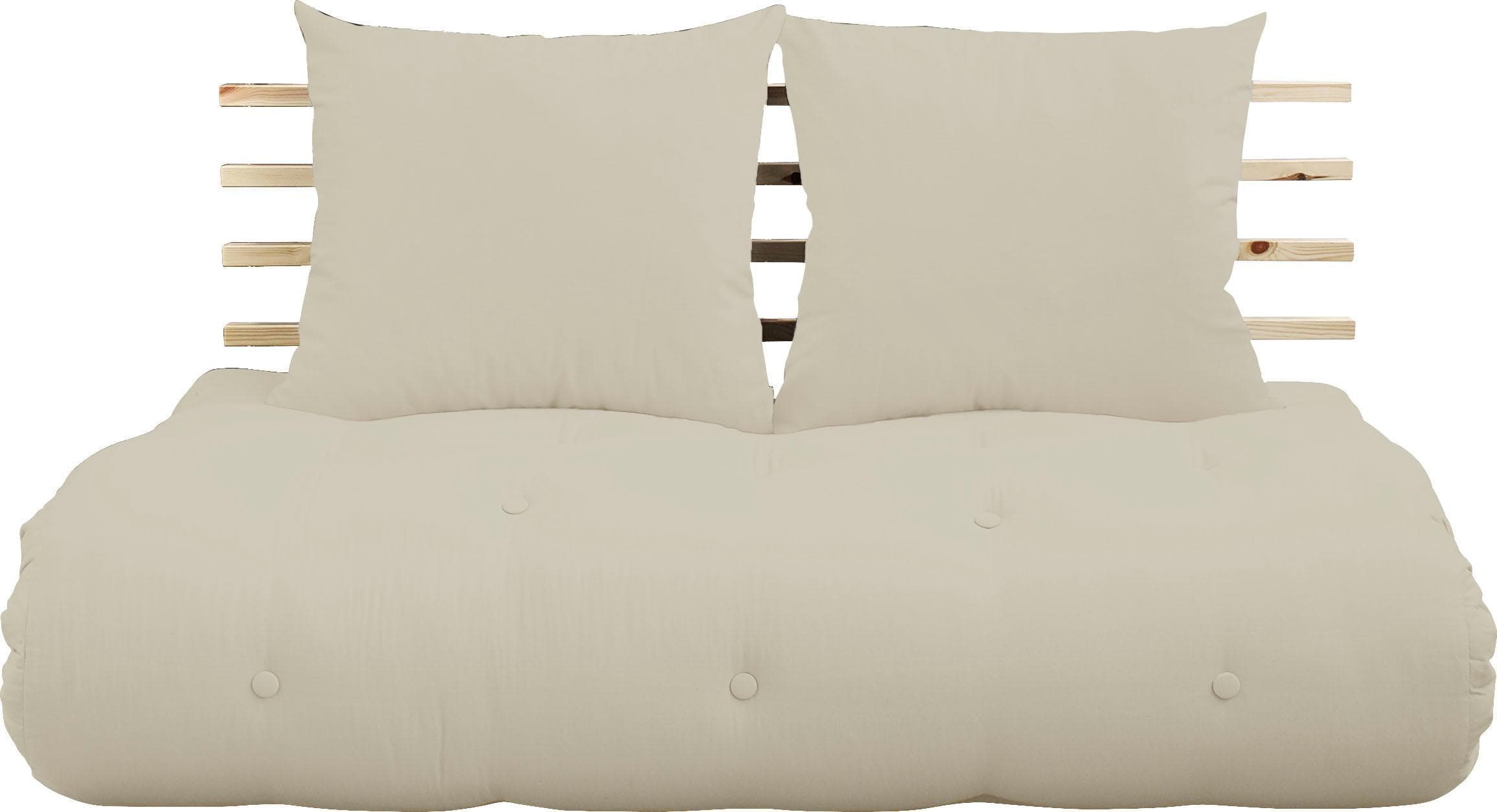 KARUP DESIGN Schlafsofa Shinsano Futonstil Beige 140cm