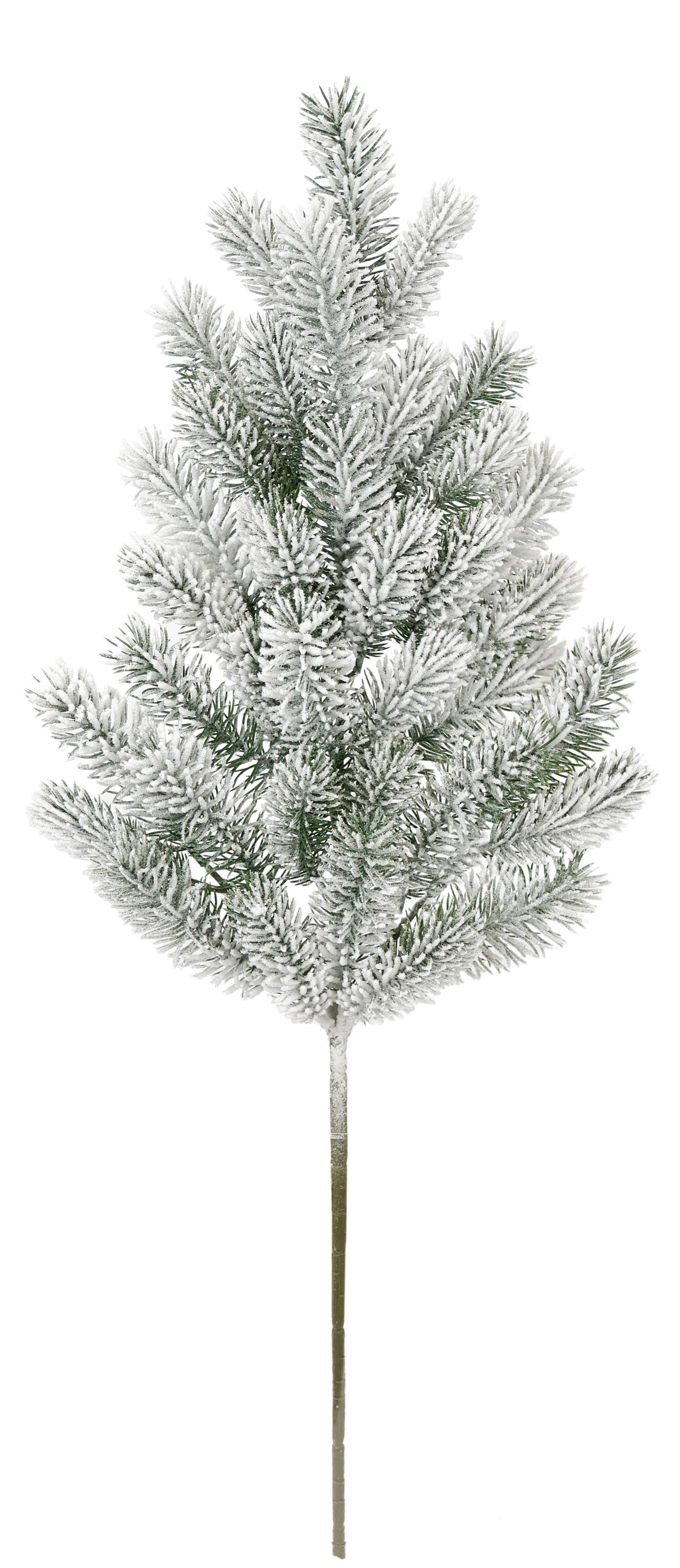 I.GE.A. Kunstzweig Tannenzweig Grün/Weiß 75 cm Weihnachtsdeko