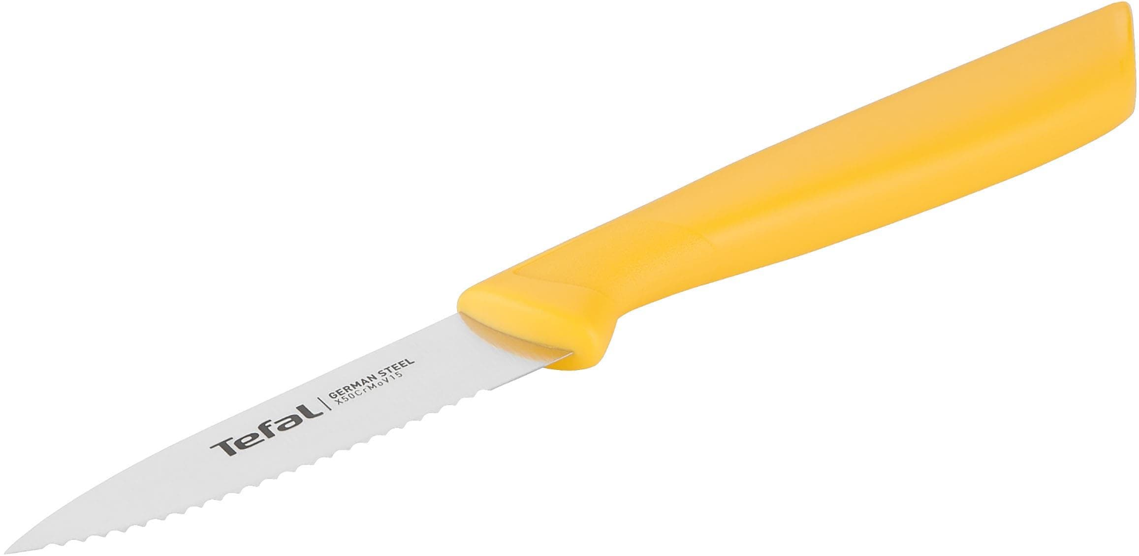 TEFAL Colorfood Schälmesser Gelb Edelstahl 8 cm