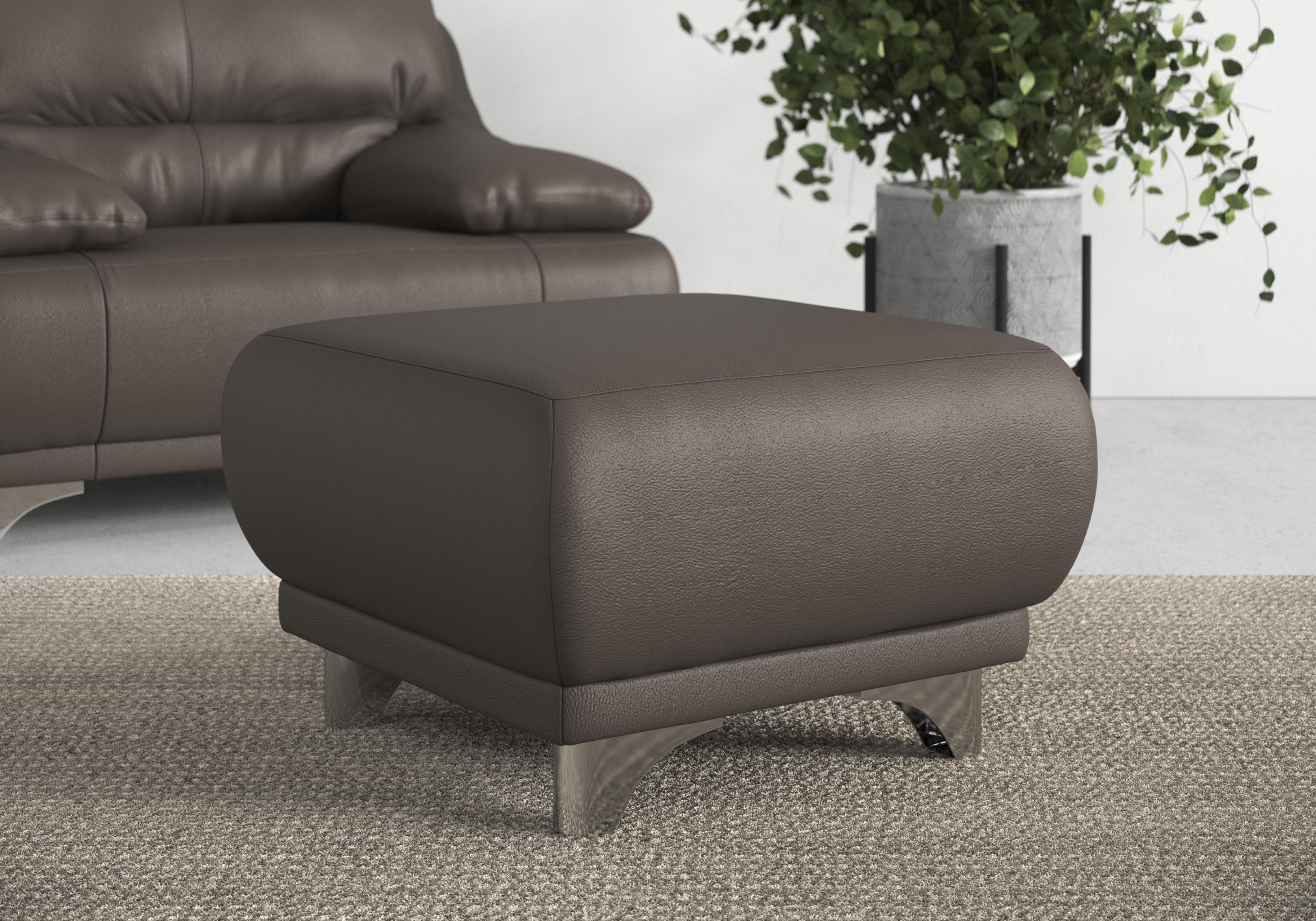 COTTA Hocker Maranello 100% Echtleder Cocoa