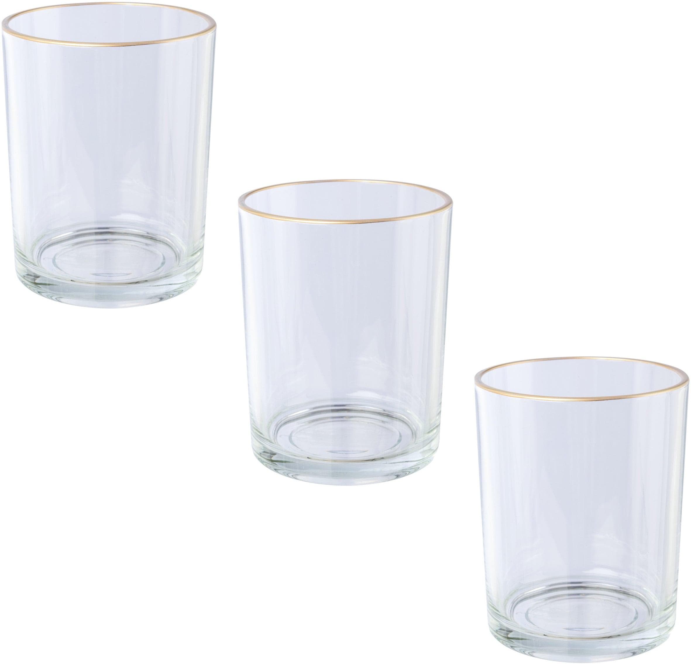 Teelichthalter CREATIV DECO "Weihnachtsdeko" Transparent Glas Kerzenhalter