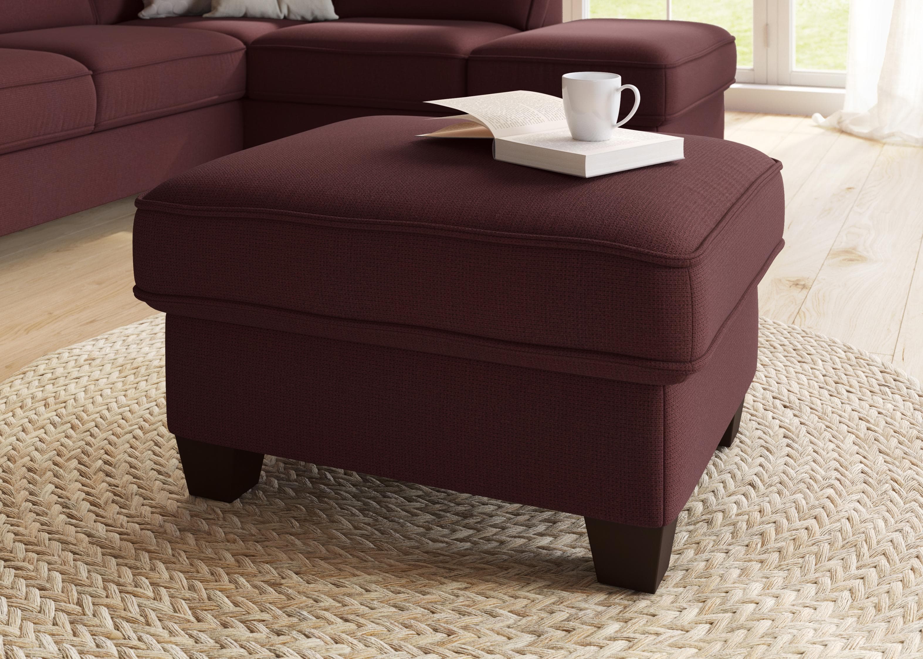 HOME AFFAIRE County Polsterhocker mit Stauraum Lila