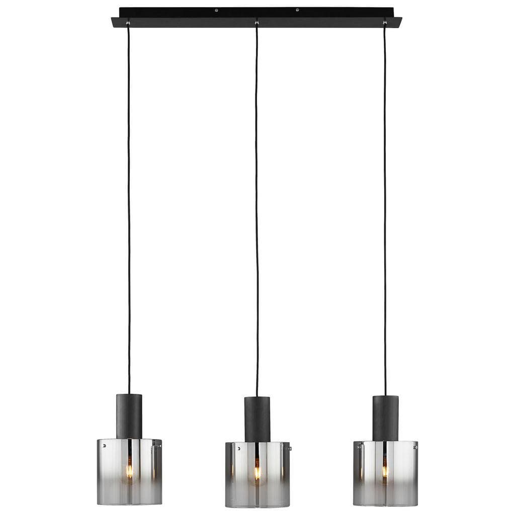 Dieter Knoll Hängeleuchte Alesund Schwarz Metall Glas