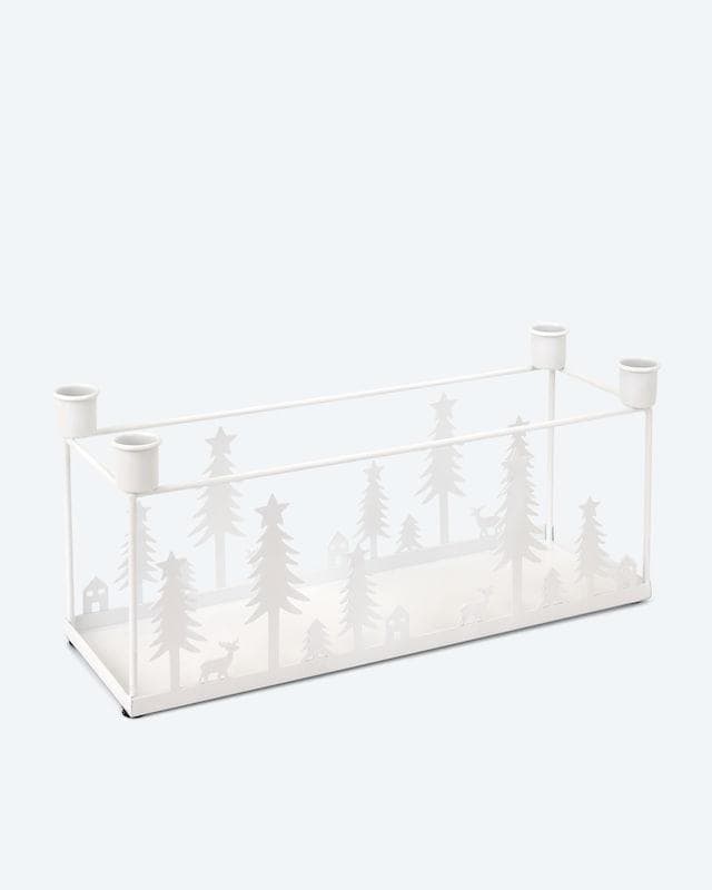 Stabkerzenhalter Wald Metall Winterliche Waldszene