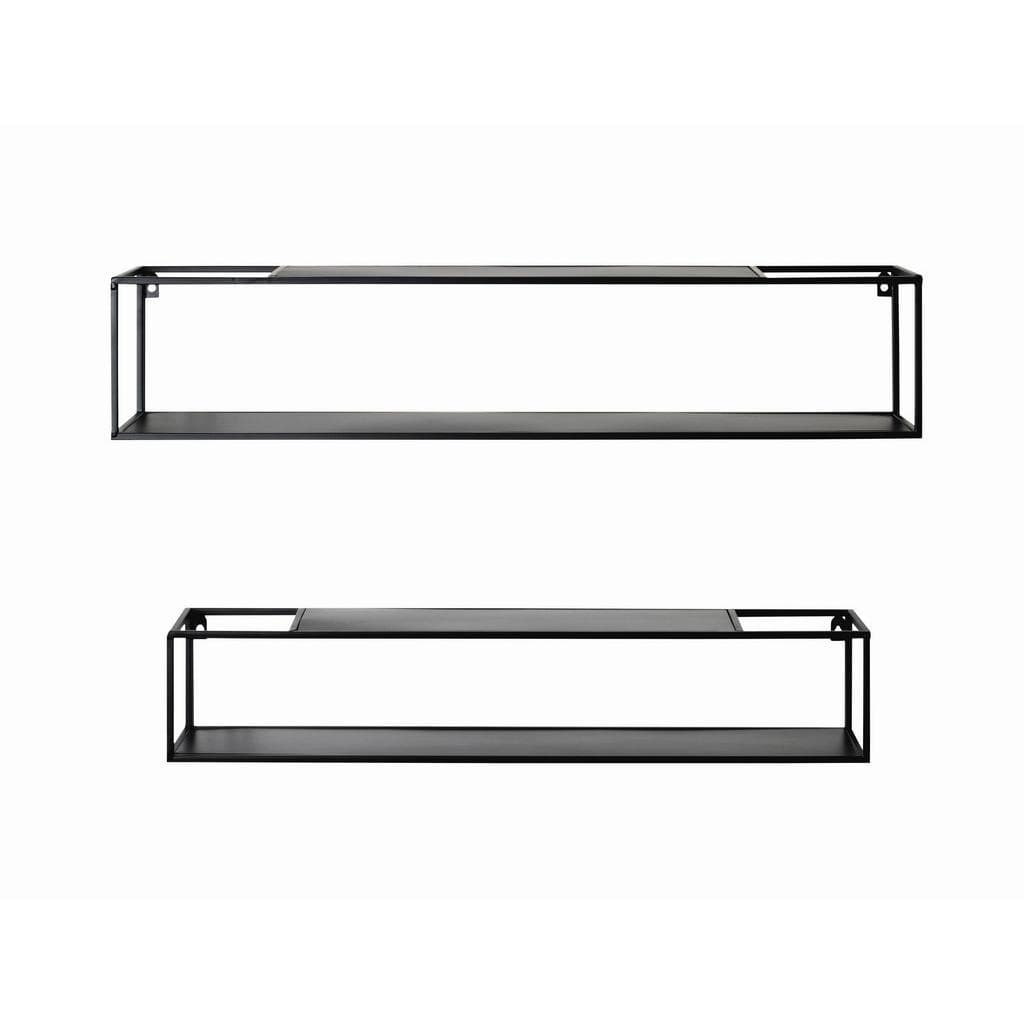 Schwarzes Steckboard Wandregal 2er Set mit Pflanzenöffnungen