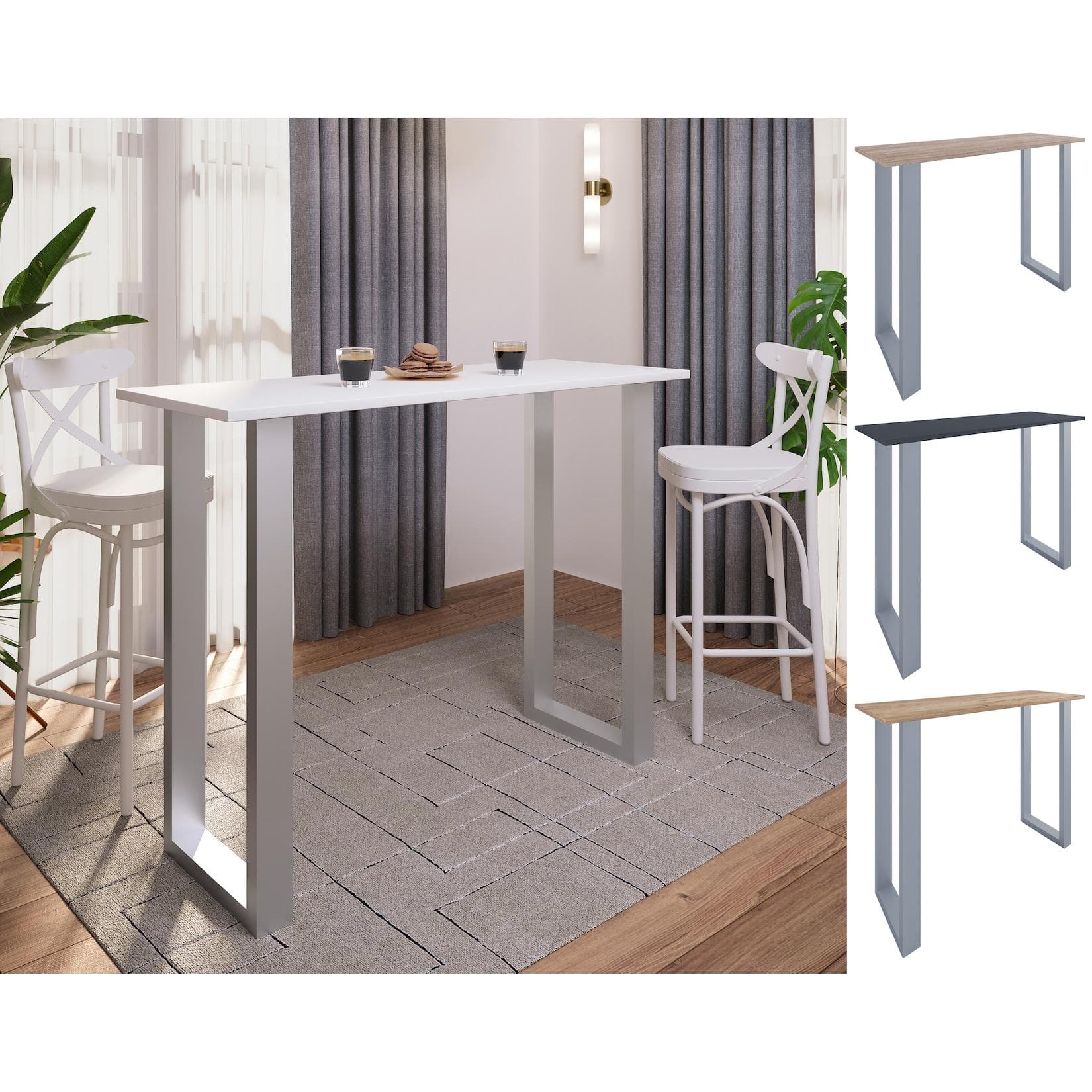 VCM Bartisch Tresen Stehtisch Xona 140x50 cm