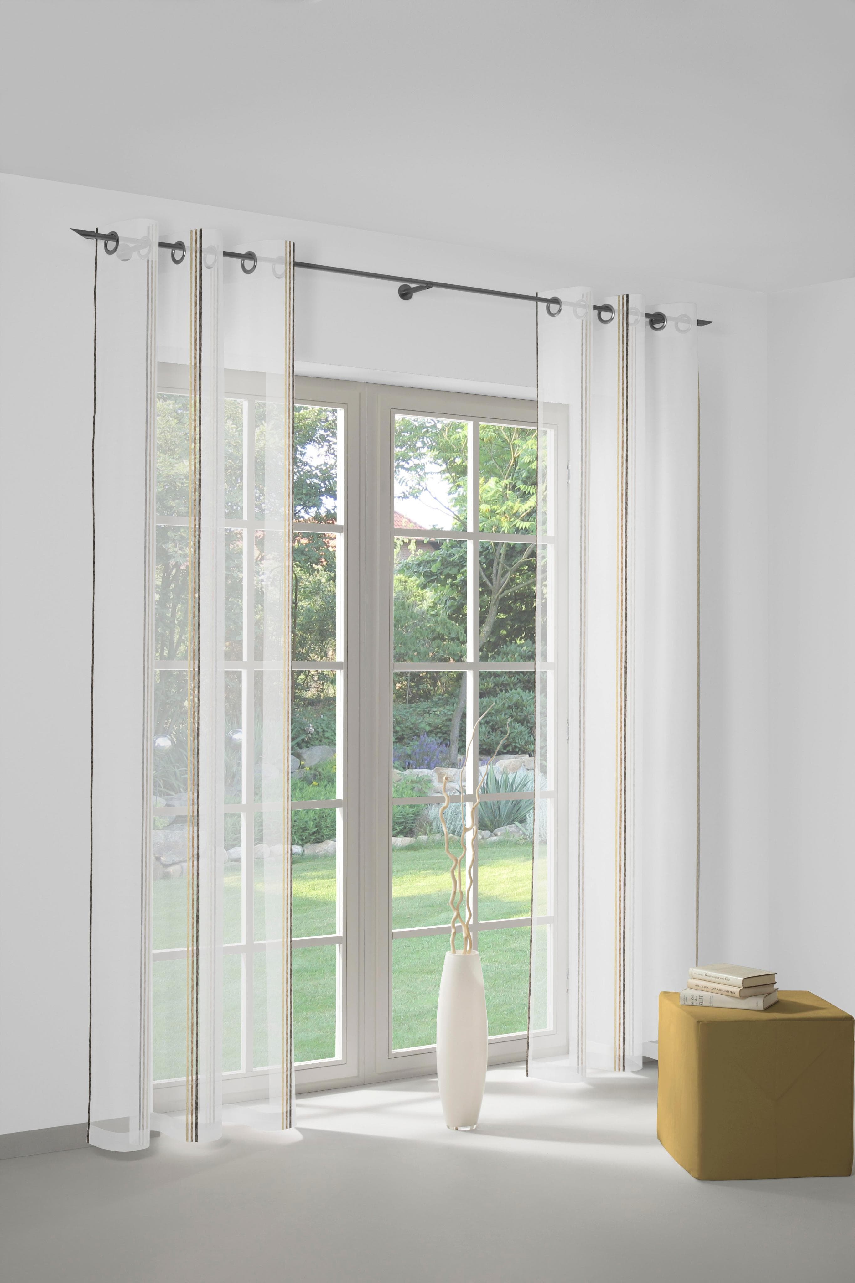 WIRTH Vorhang Chloé Braun Polyester Gardine