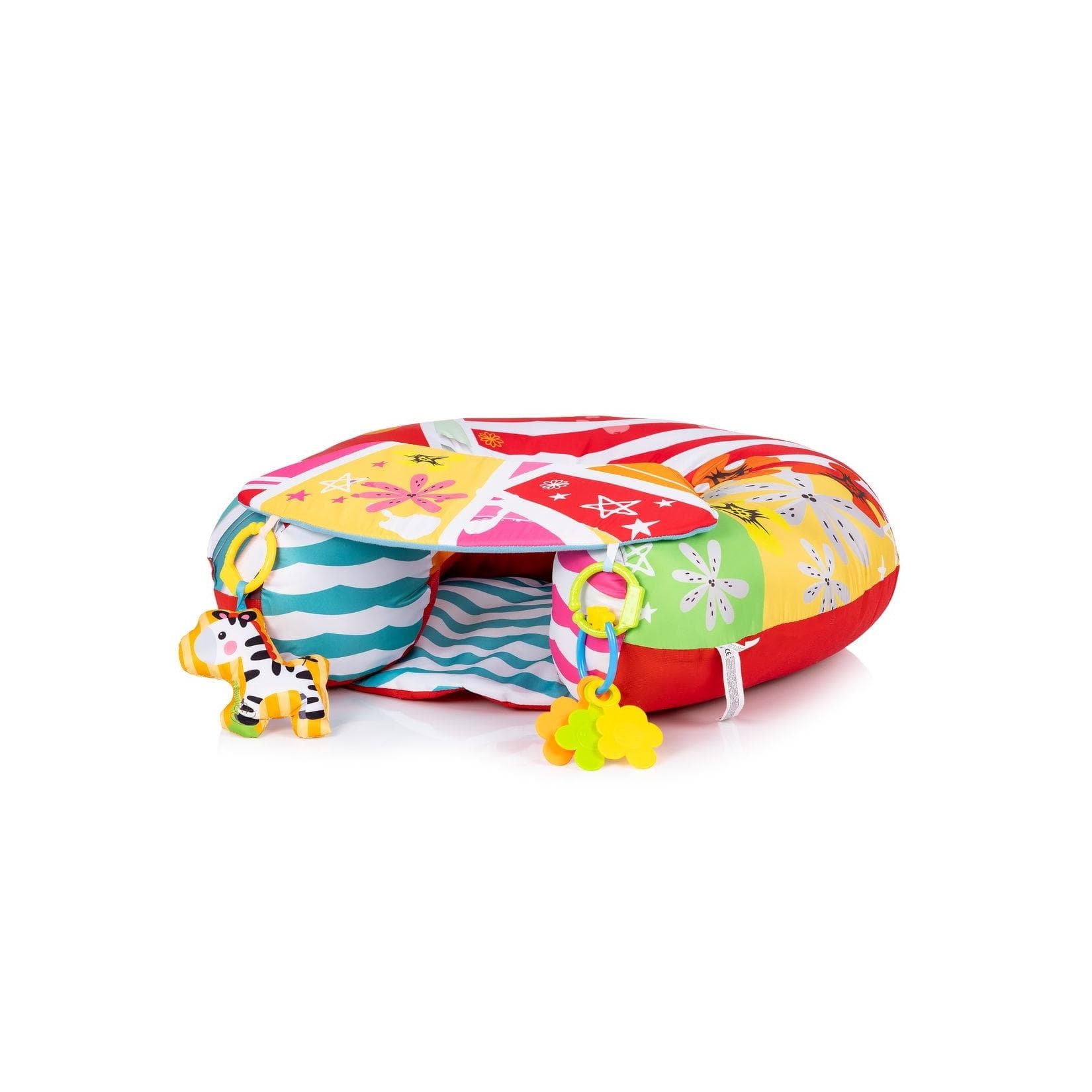 Chipolino Babykissen 2 in 1 Spielkissen Greiflinge Kuschelkissen Sitzkissen Bunt