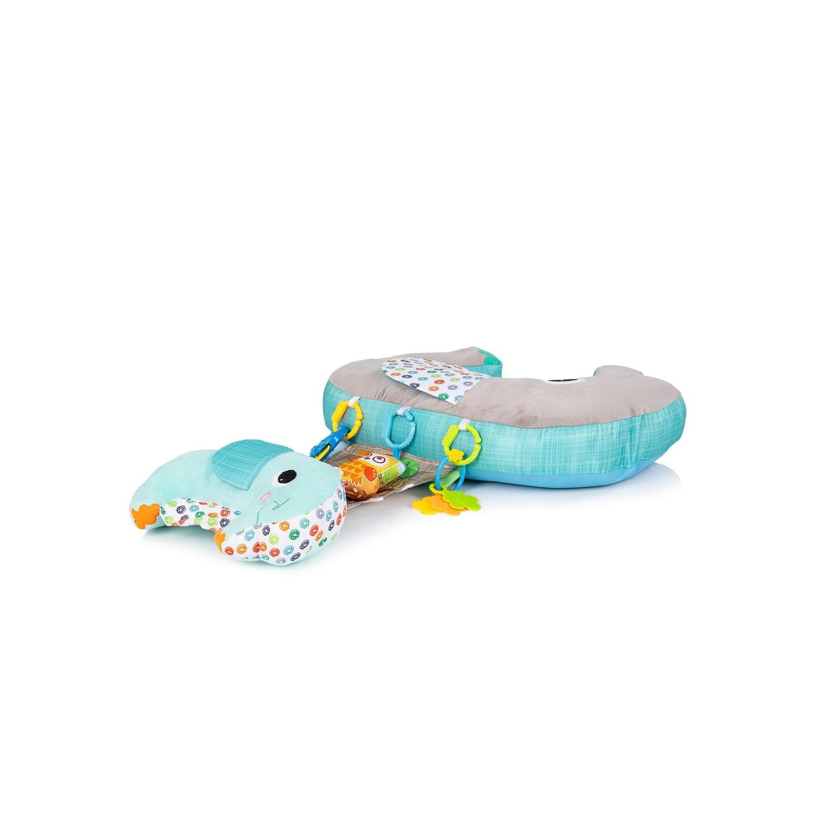 Chipolino Babykissen 5 in 1 Stillkissen, Spielkissen, Greiflinge, Stützkissen Blau