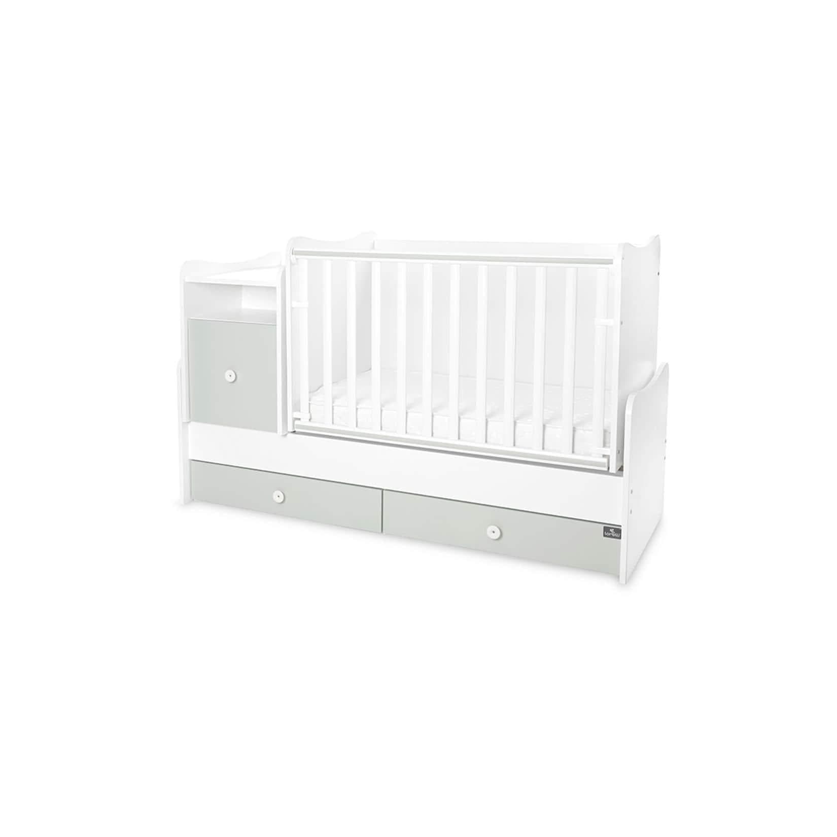 Lorelli Babybett Trend Plus 70x160cm Schreibtisch Kinderbett Schubladen Kommode grün