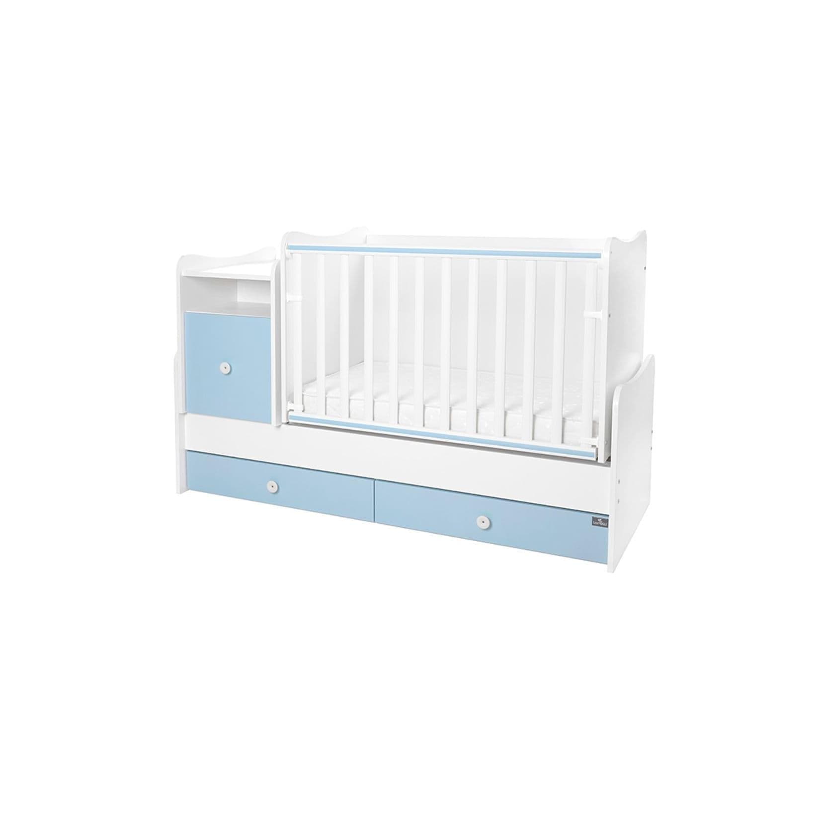Lorelli Babybett Trend Plus 70x160cm Schaukelfunktion Weiß Blau