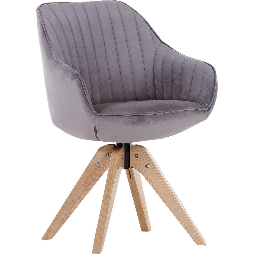 Armlehnstuhl Schlamm Textil Eiche Massiv Esszimmerstühle