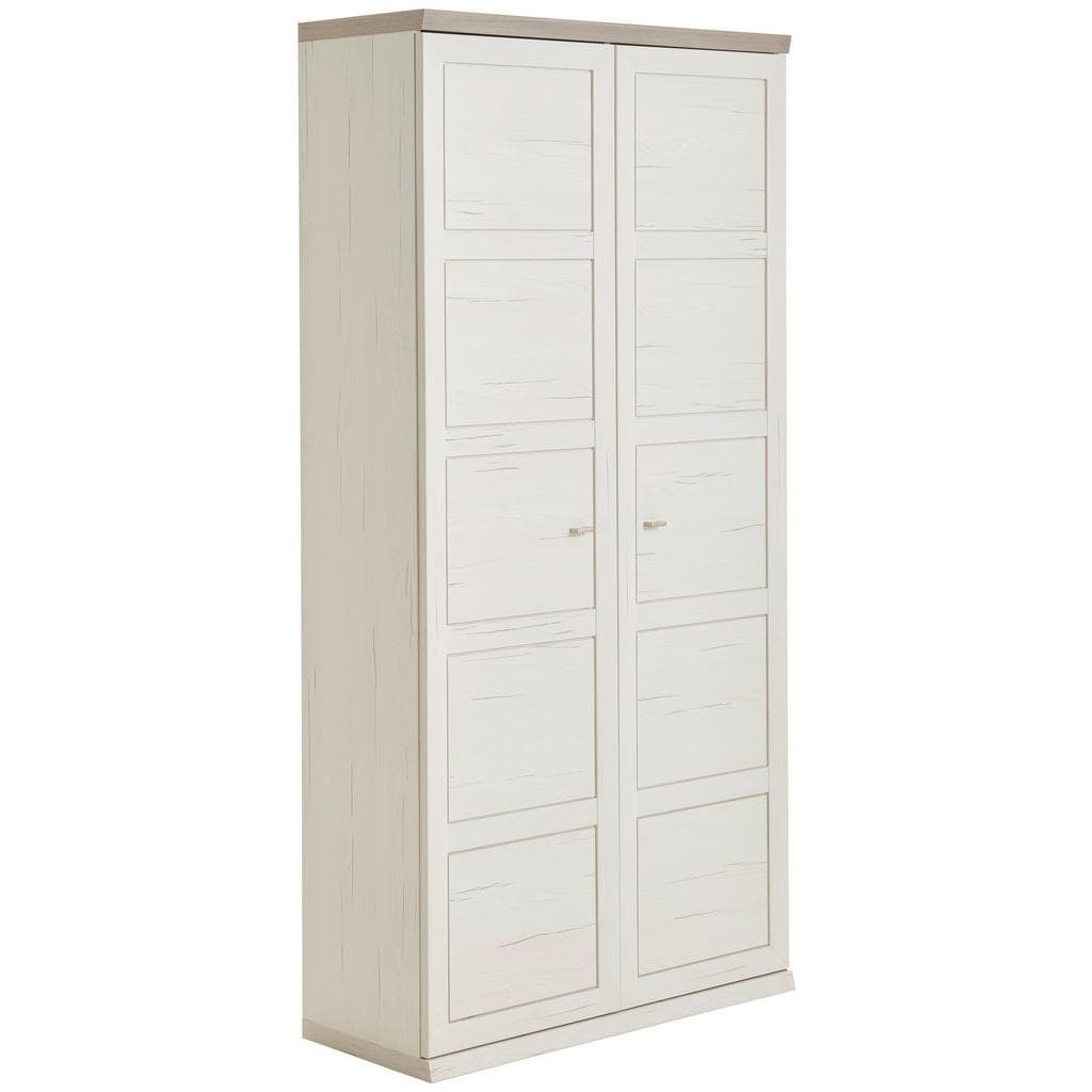 Hom'in Aktenschrank Weiß/Grau Holzwerkstoff 4 Fächer