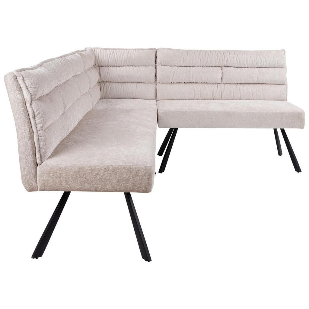 Livetastic Eckbank Beige Metall Textil 5-Sitzer