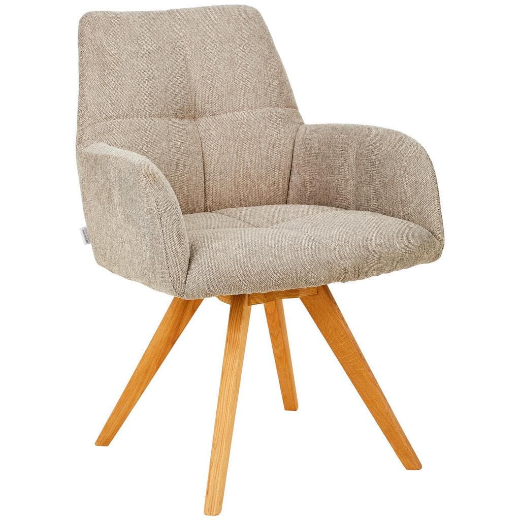 Linea Natura Armlehnstuhl Wildeiche Taupe