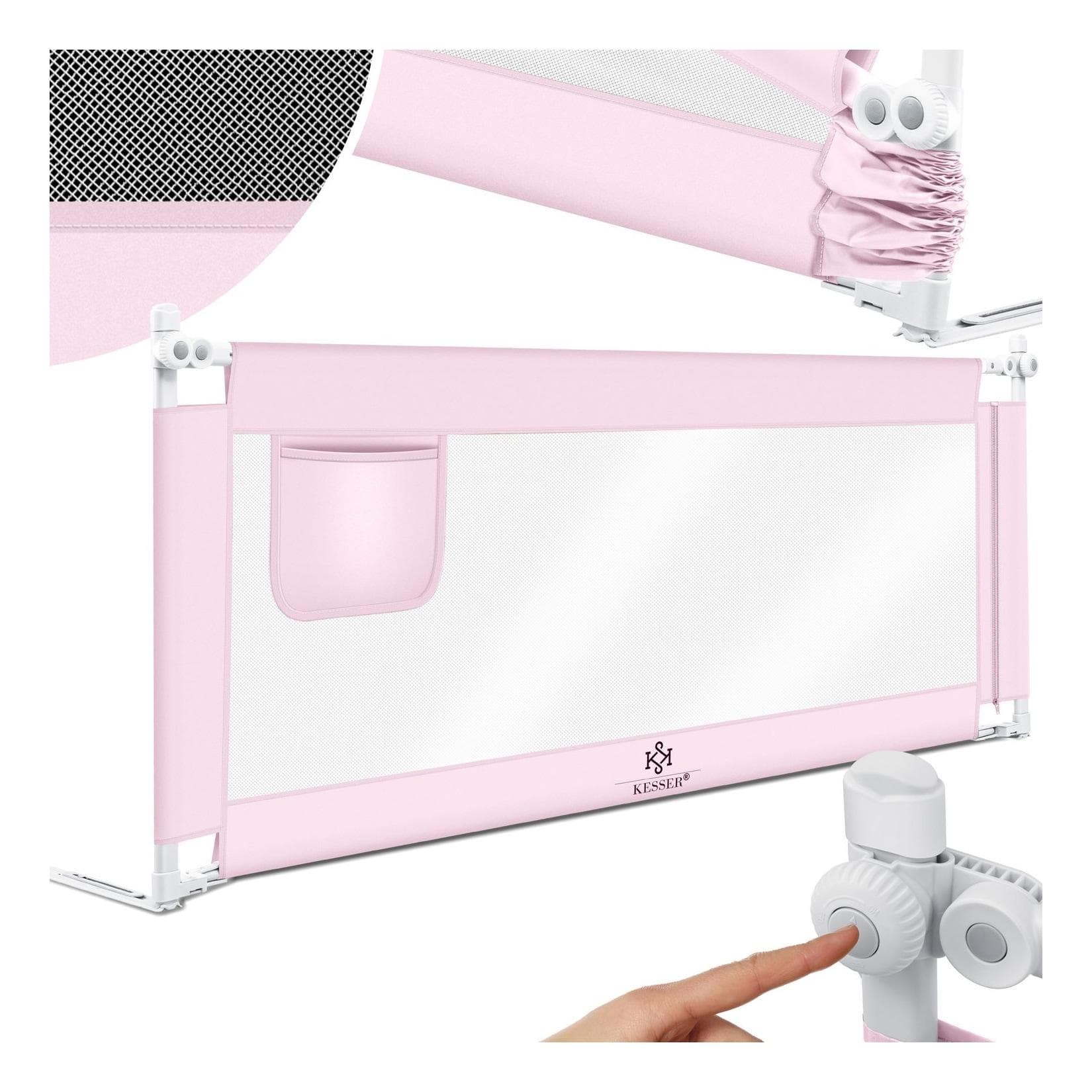 KESSER® Bettschutzgitter Reise Bett Rausfallschutz verstellbar