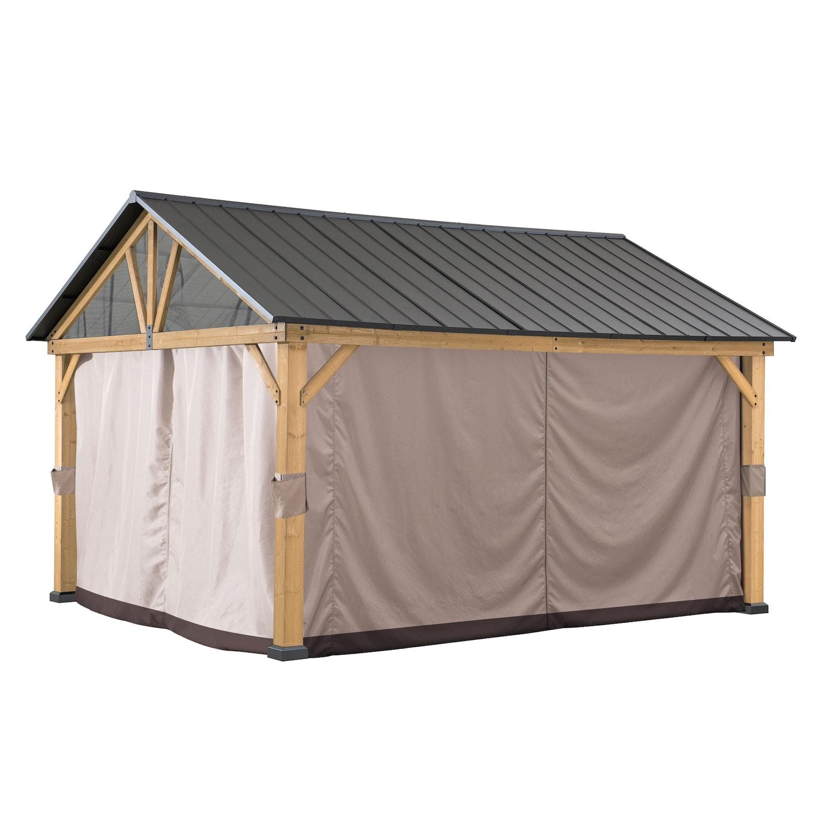 Sunjoy Vorhang für Zedernholz Gazebo 336x400cm