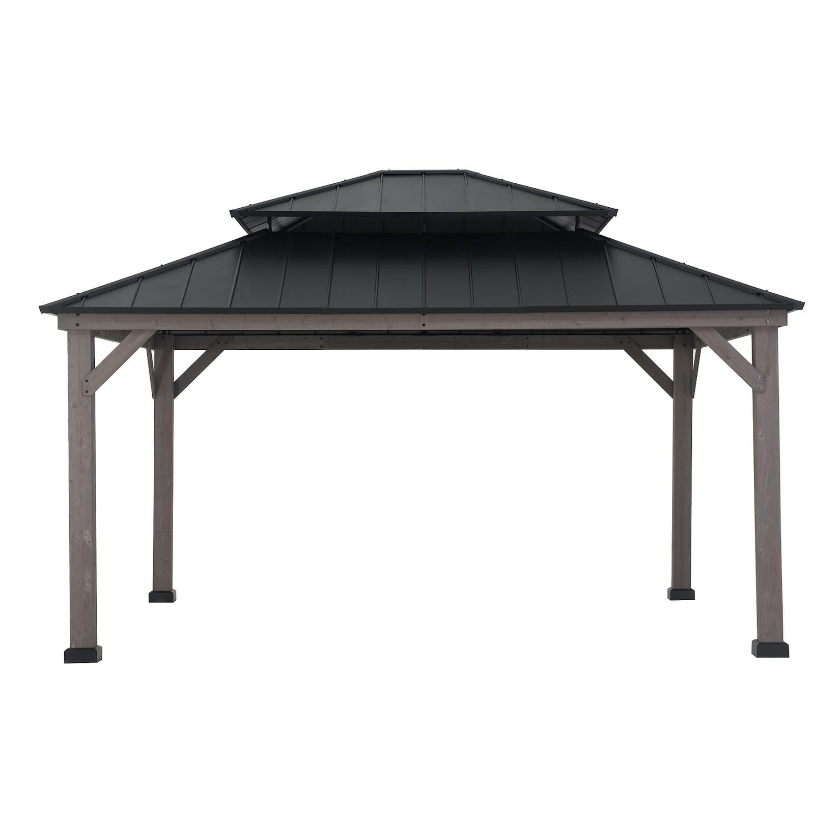 Sunjoy Pavillon Zedernholz Gazebo RYSY - Schwarz