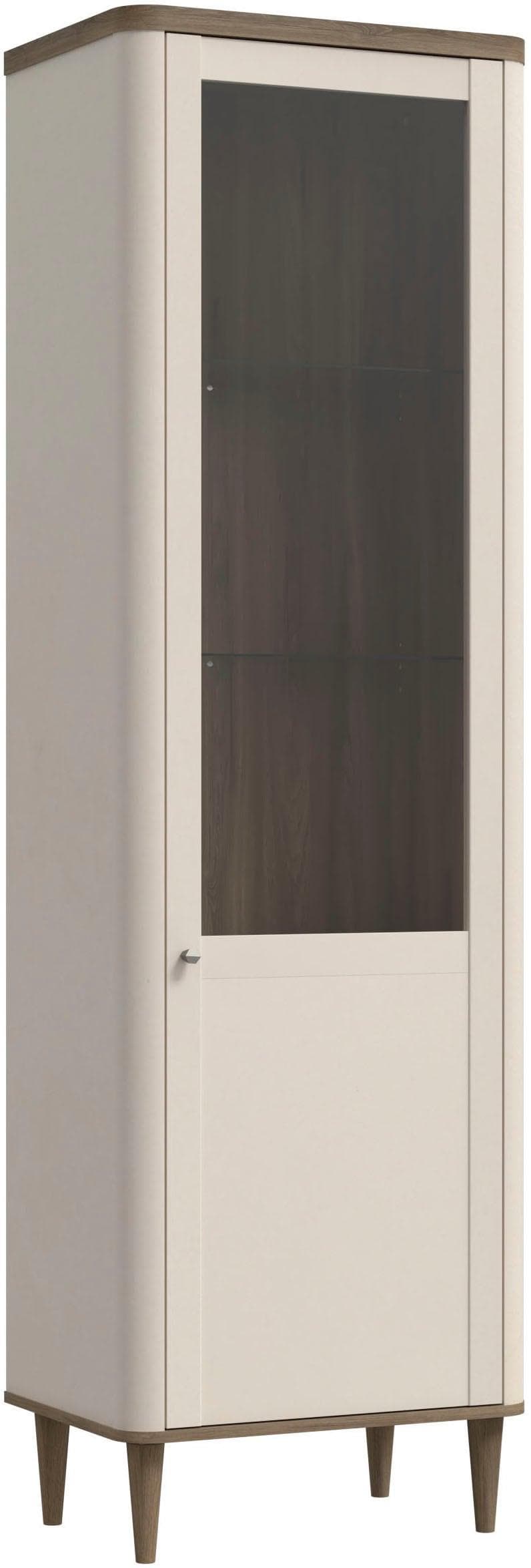 Vitrine FORTE Lacetti Valencia Eiche Sand mit Soft-Close