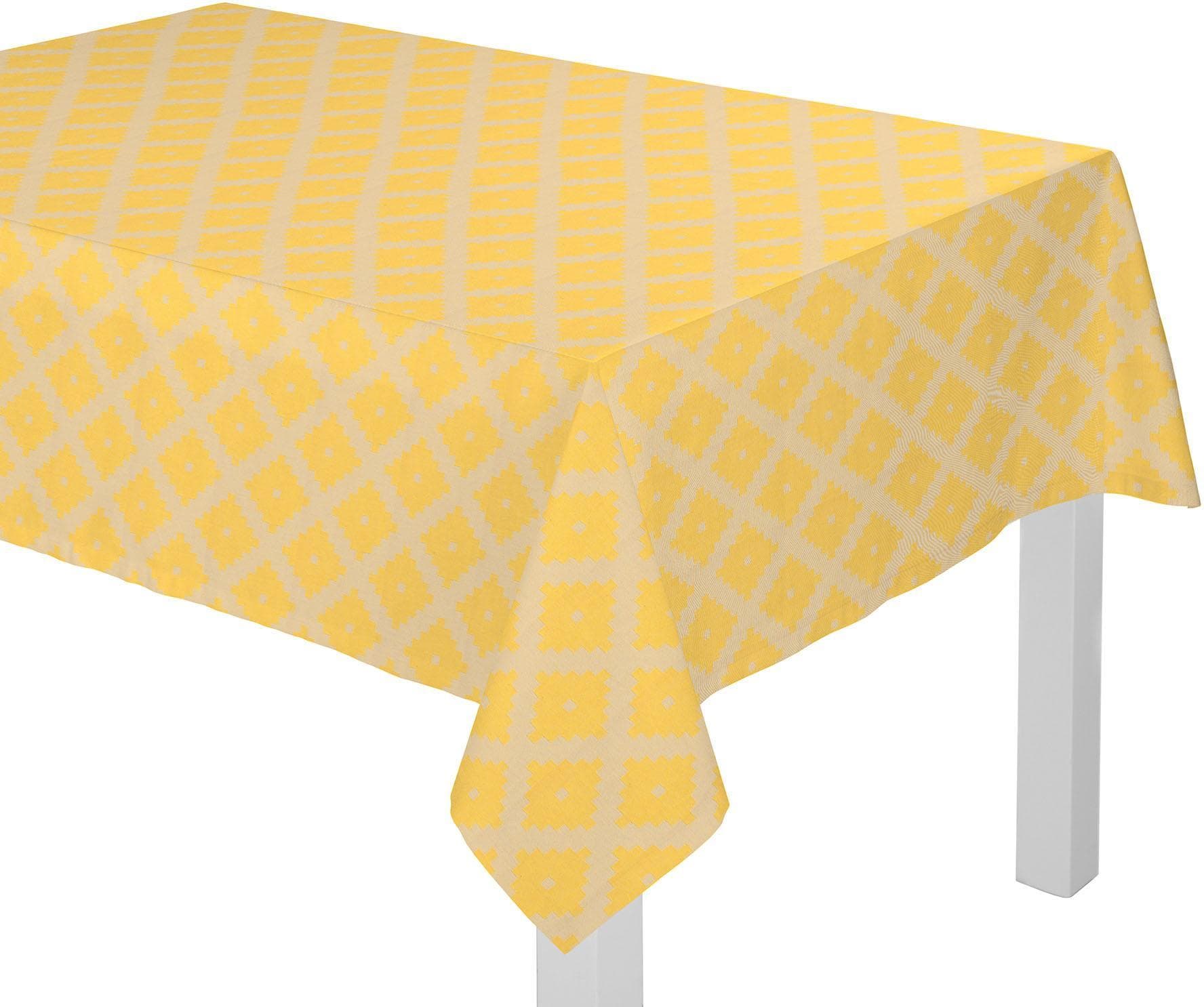 Tischdecke ADAM Maroccan Shiraz Light 190x145 cm Bio-Baumwolle Jacquardmuster