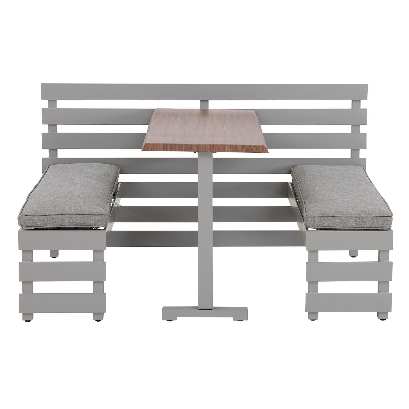 Sunjoy Stahl Gartenset LAGOS 142x128cm Grau