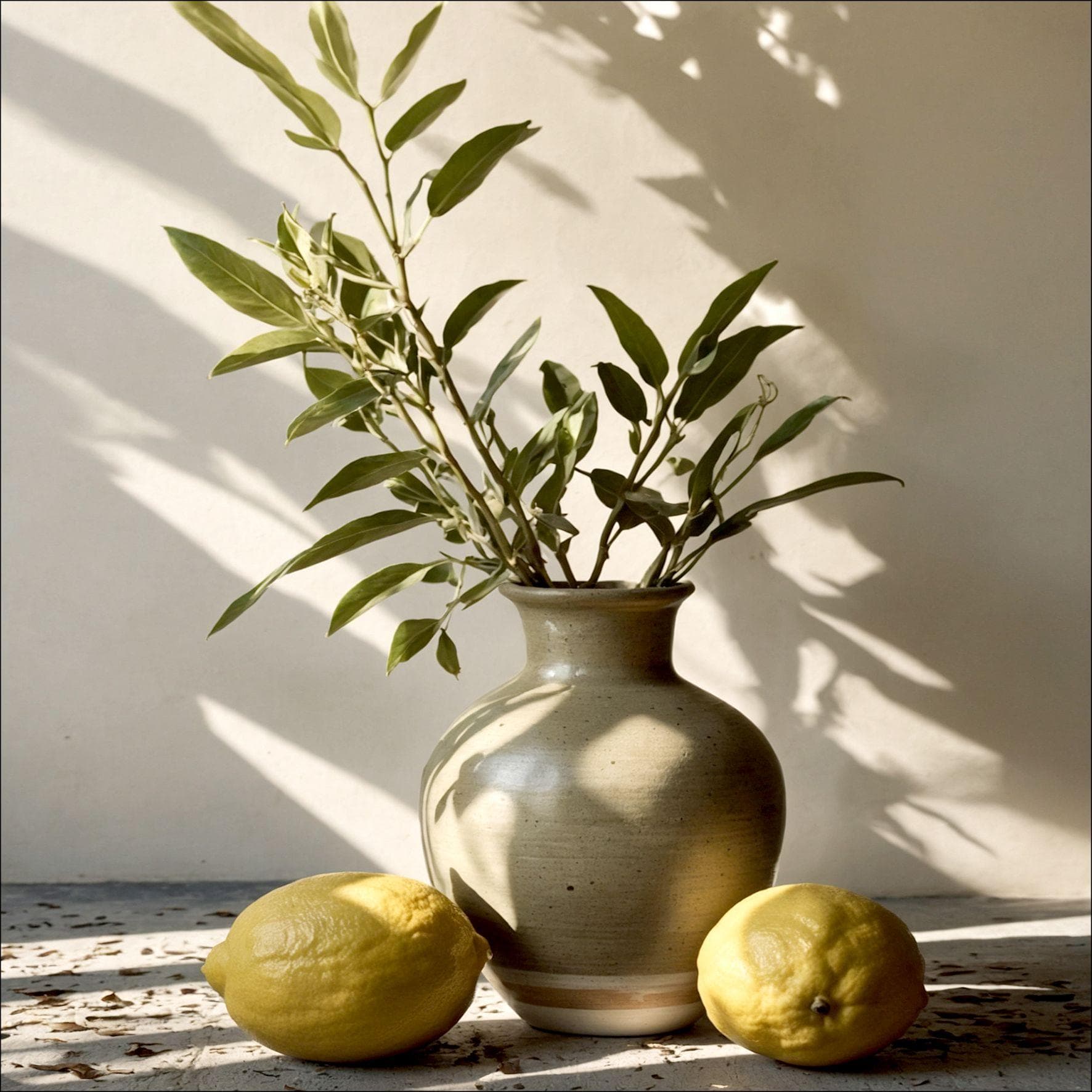 Glasbild LEMONS IN THE SHADE Mehrfarbig