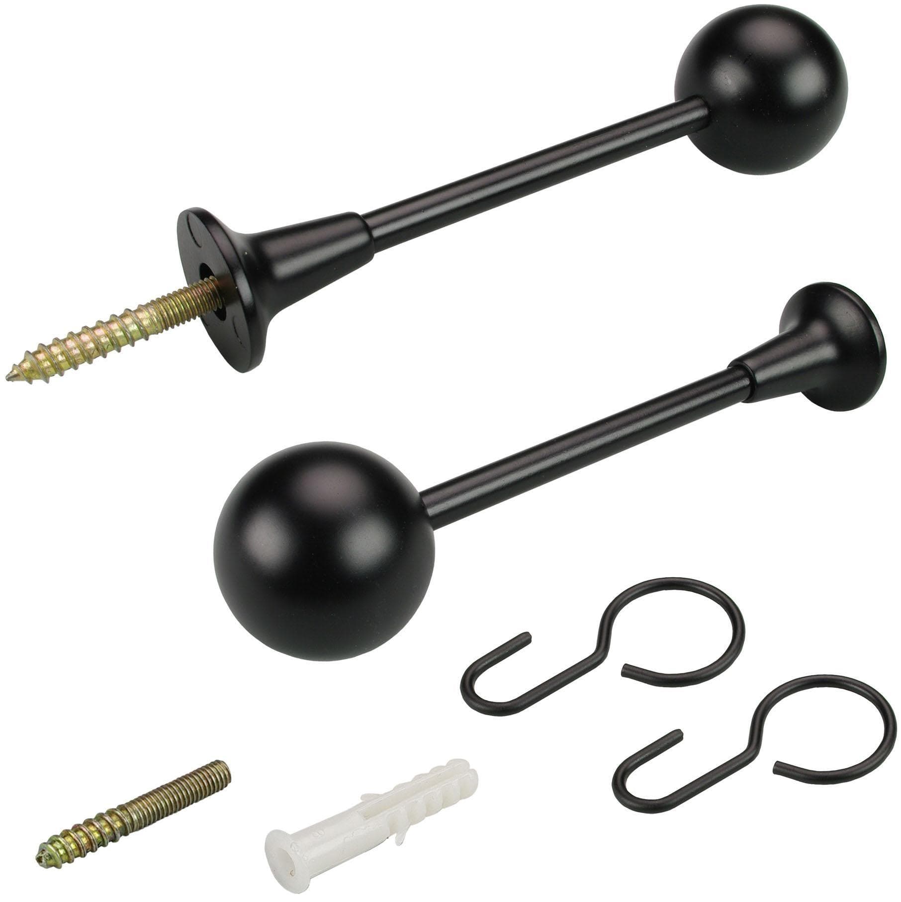 LIEDECO Raffhalter Anthrazit Metall für Gardinenstangen Ø 16 mm