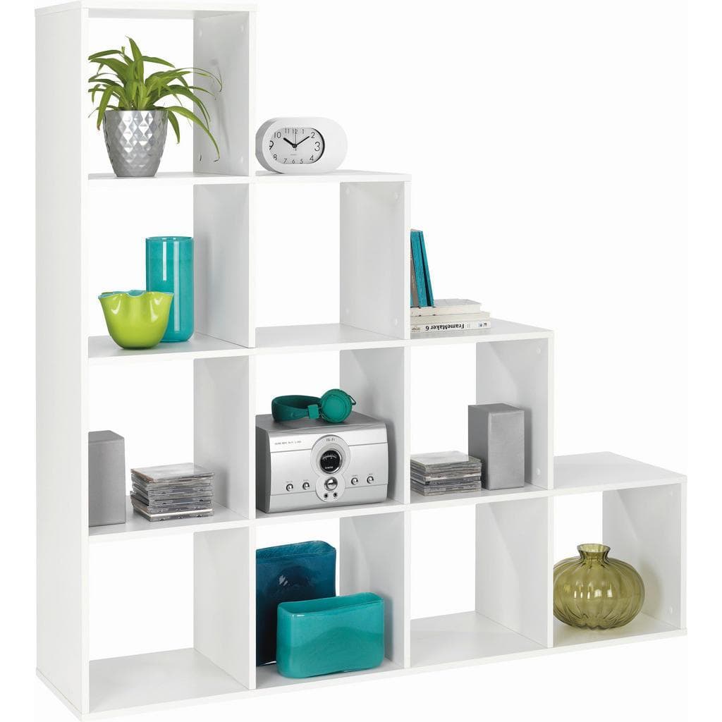 Raumteiler mit 10 Fächern Weiß matt