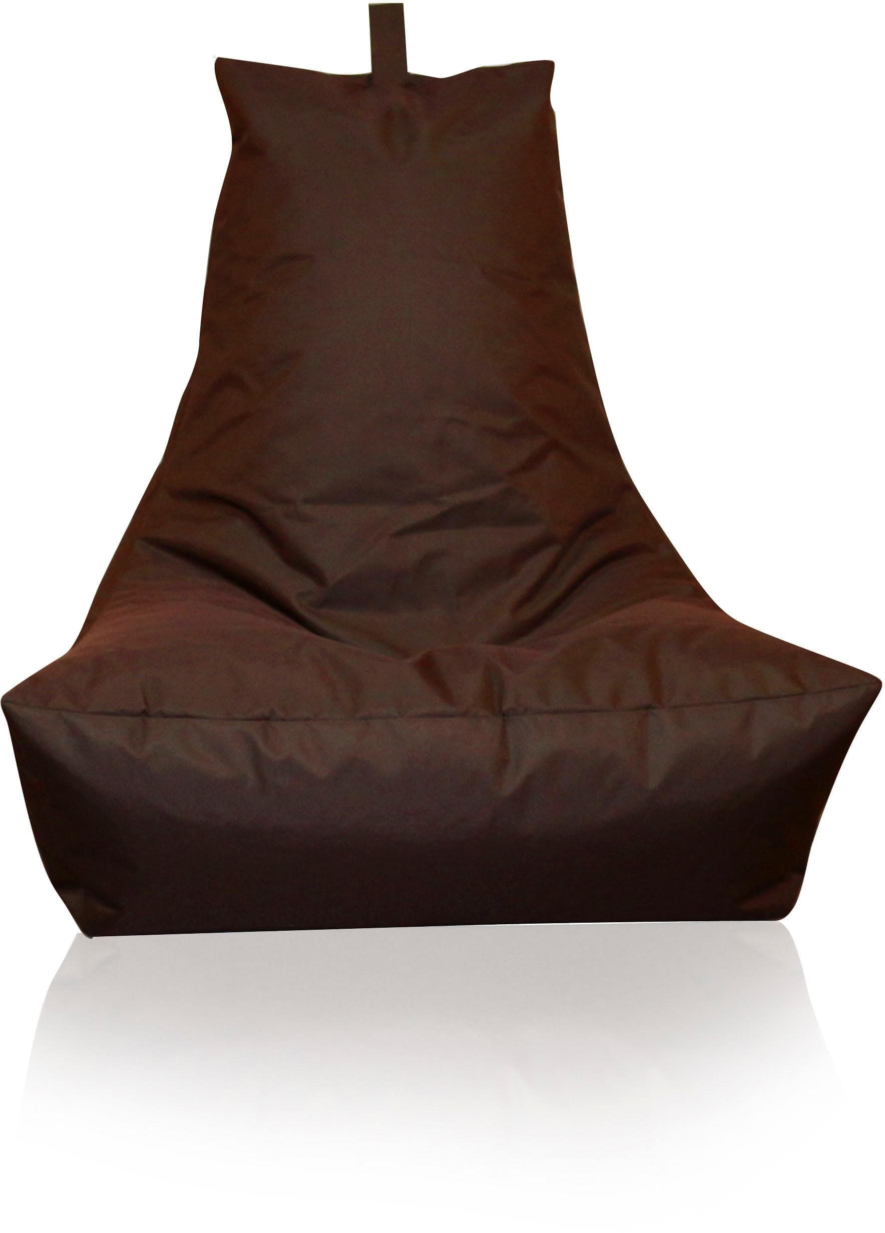 KINZLER Lounge Sitzsack Dunkelbraun mit Rückenlehne