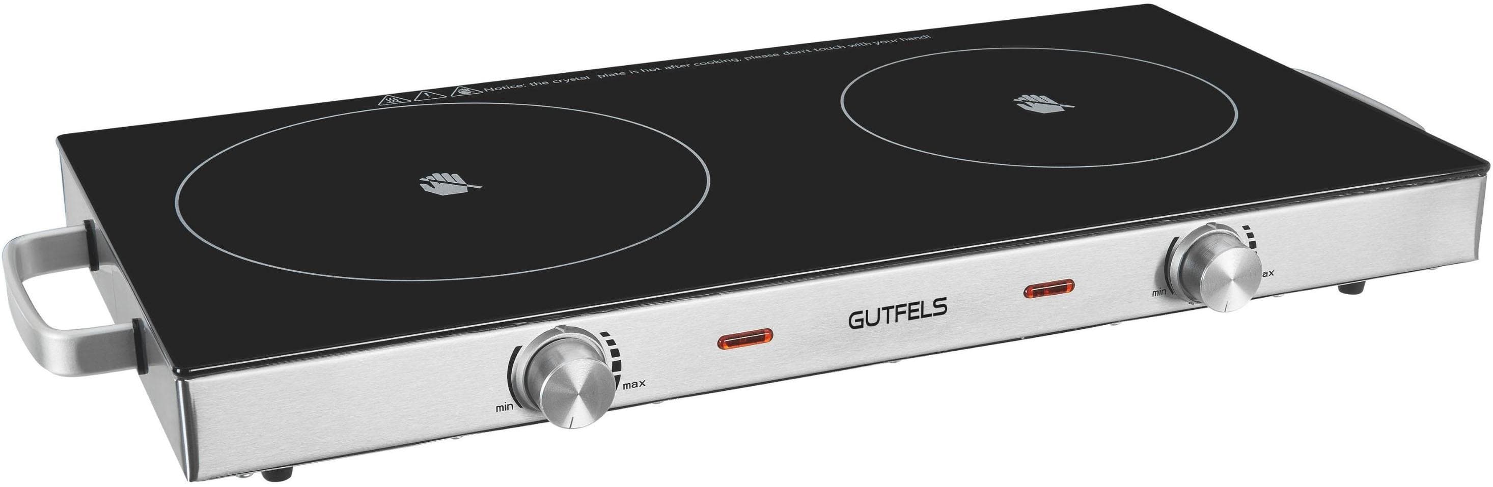 GUTFELS Doppelkochplatte COOK 4010 Schwarz Inox-Glas