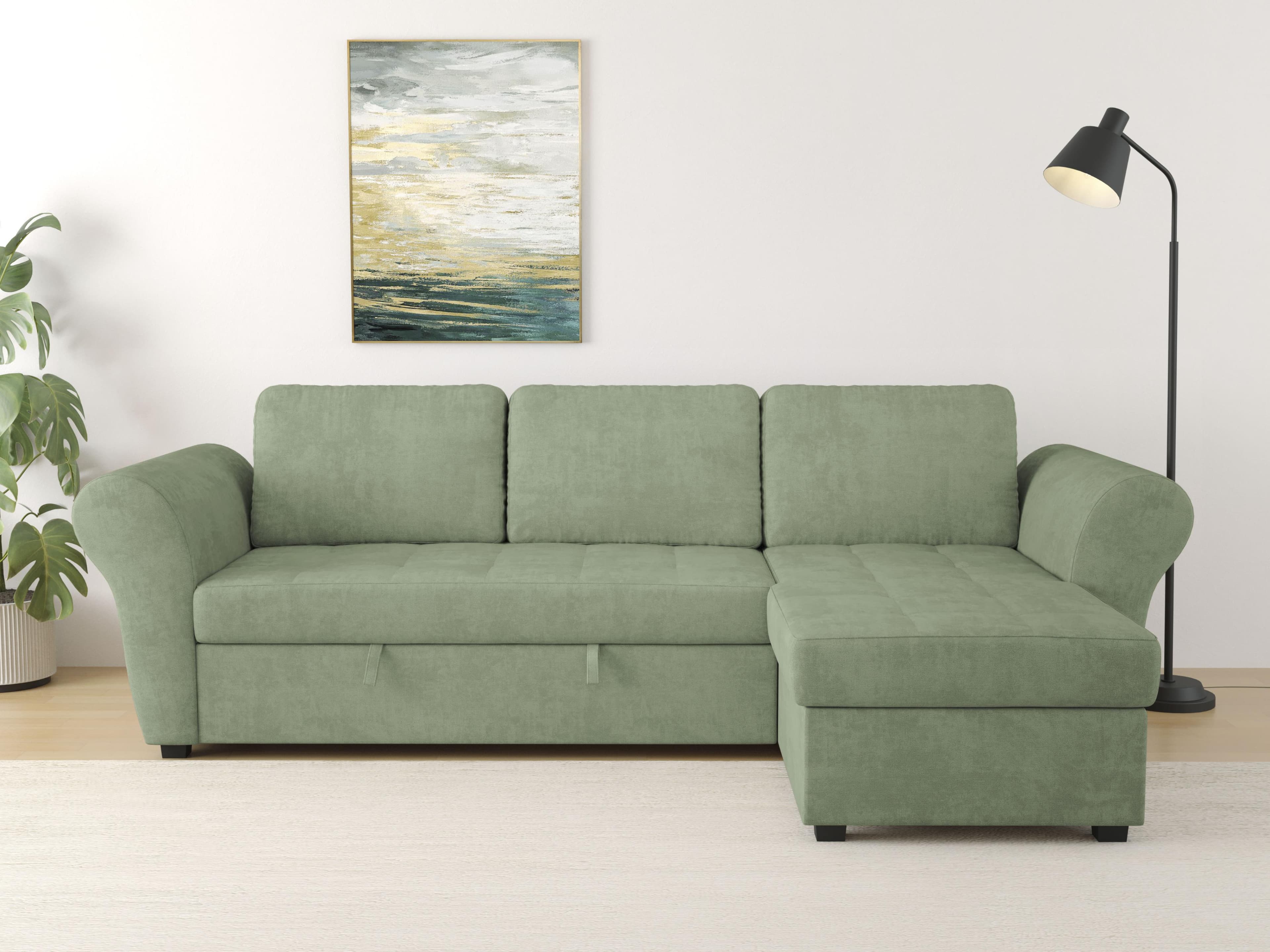 Ecksofa Lasse L-Form mit Schlaffunktion und Bettkasten