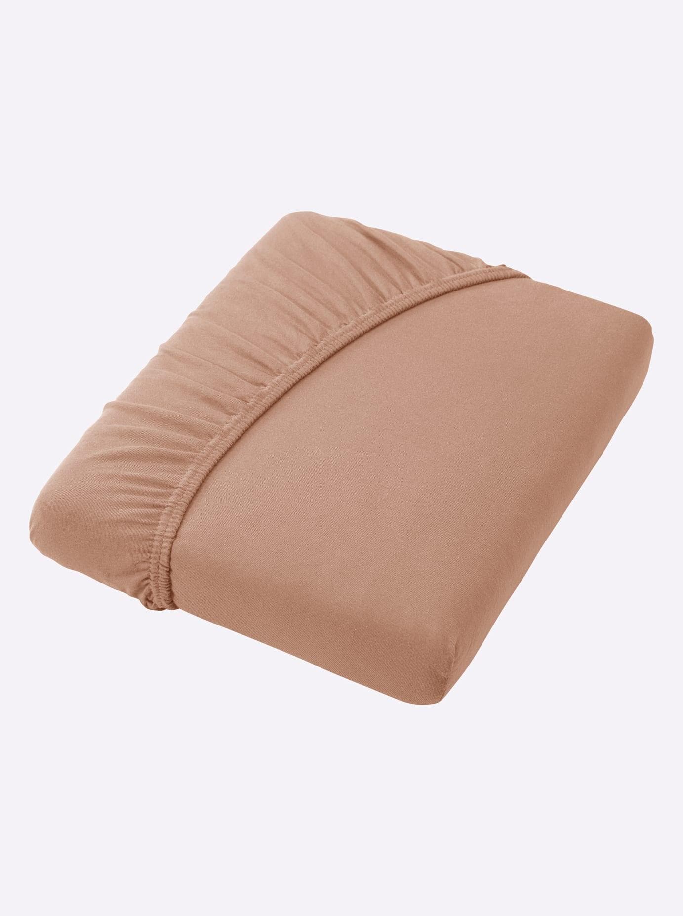 WÄSCHEPUR Jersey-Spannbetttuch Beige 100x200 cm