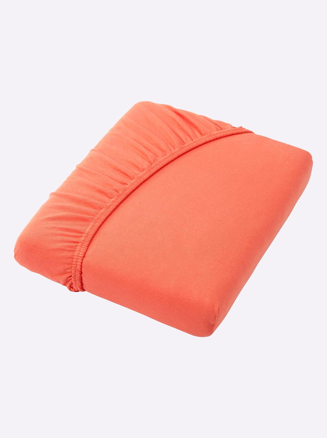 WÄSCHEPUR Jersey-Spannbetttuch Orange Bettlaken