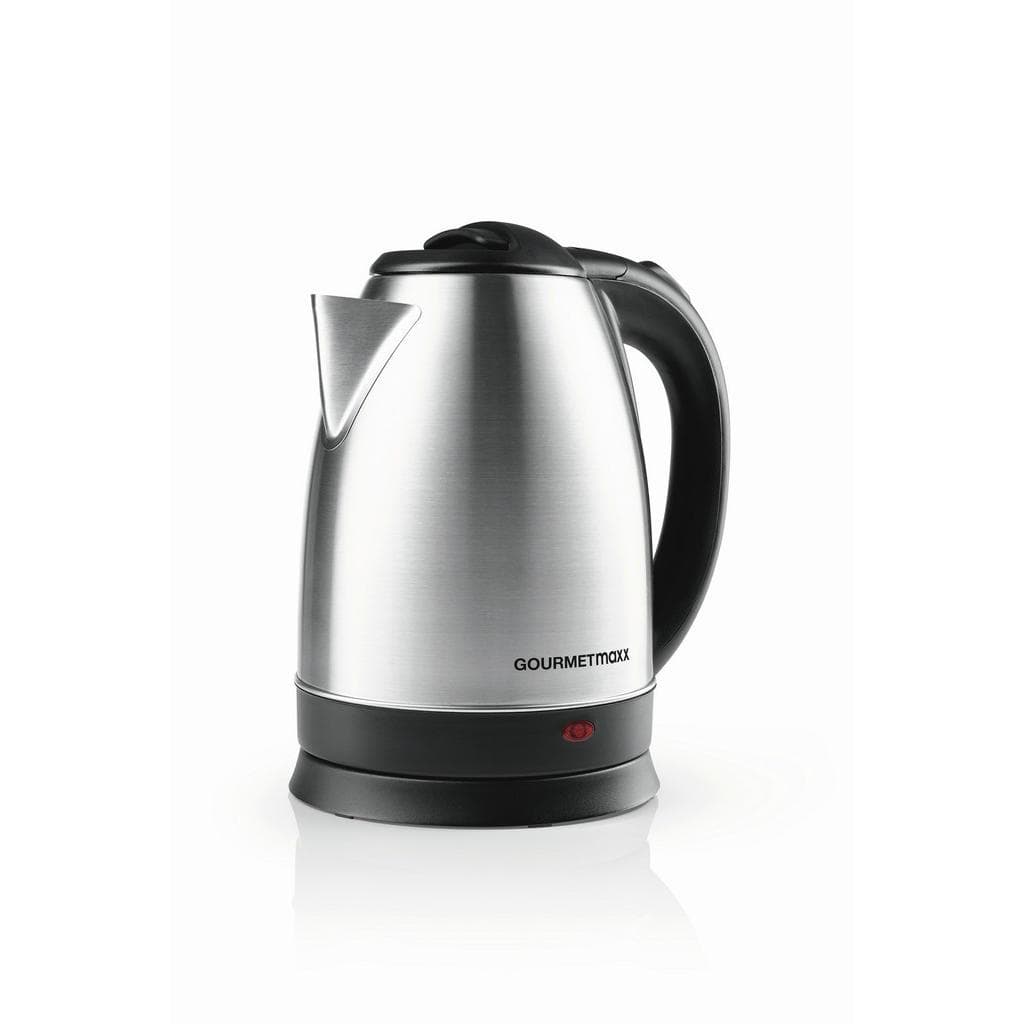 Gourmetmaxx Wasserkocher 1,8 L Schwarz Edelstahl Kabellos