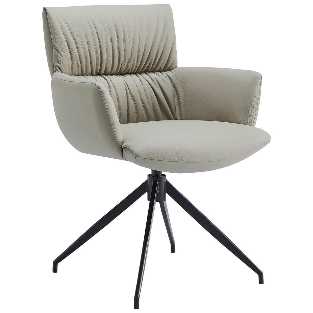 Dieter Knoll Armlehnstuhl Cappuccino Lederauswahl 360° drehbar