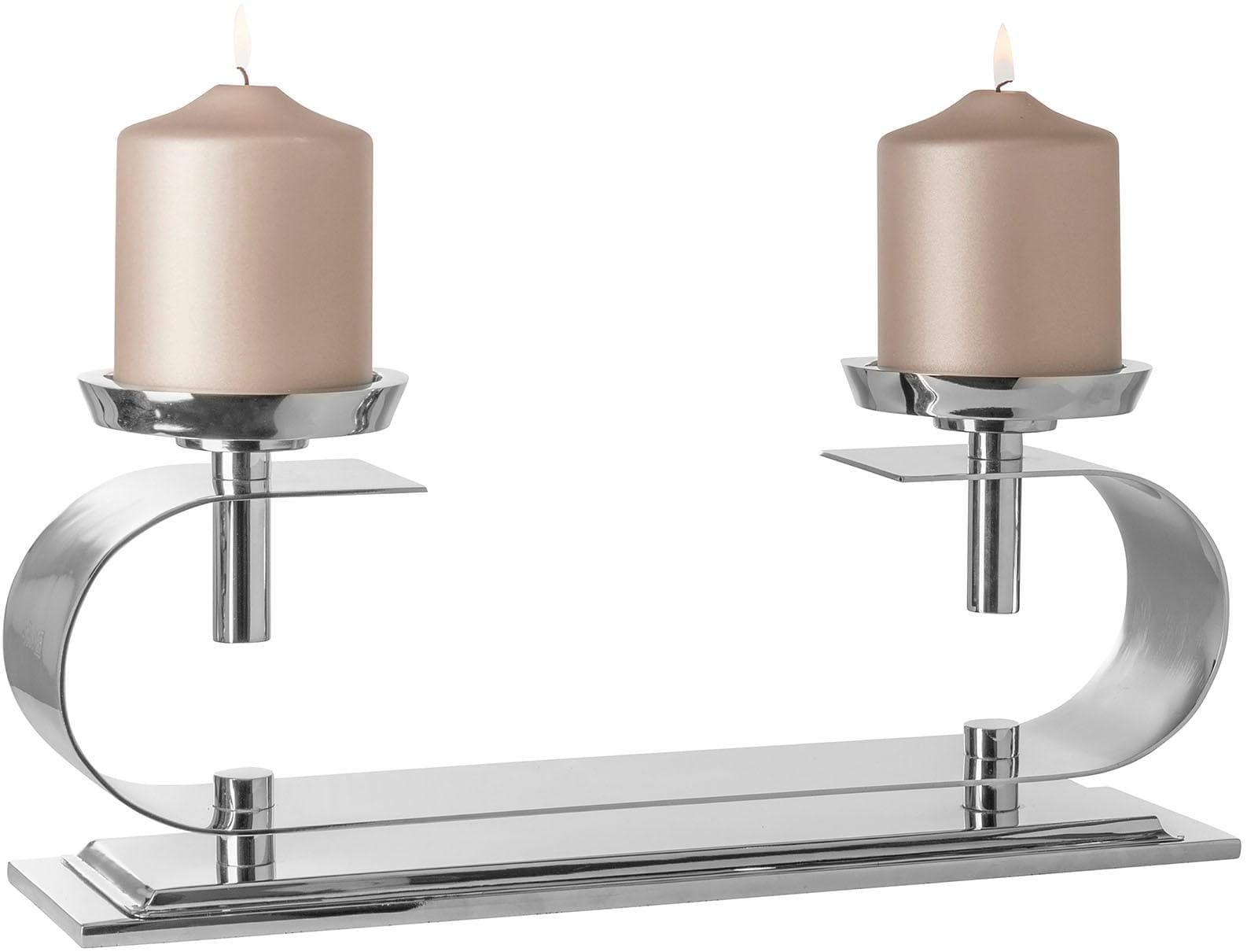 Kerzenleuchter FINK TWINSON Silber Stumpenkerzenhalter