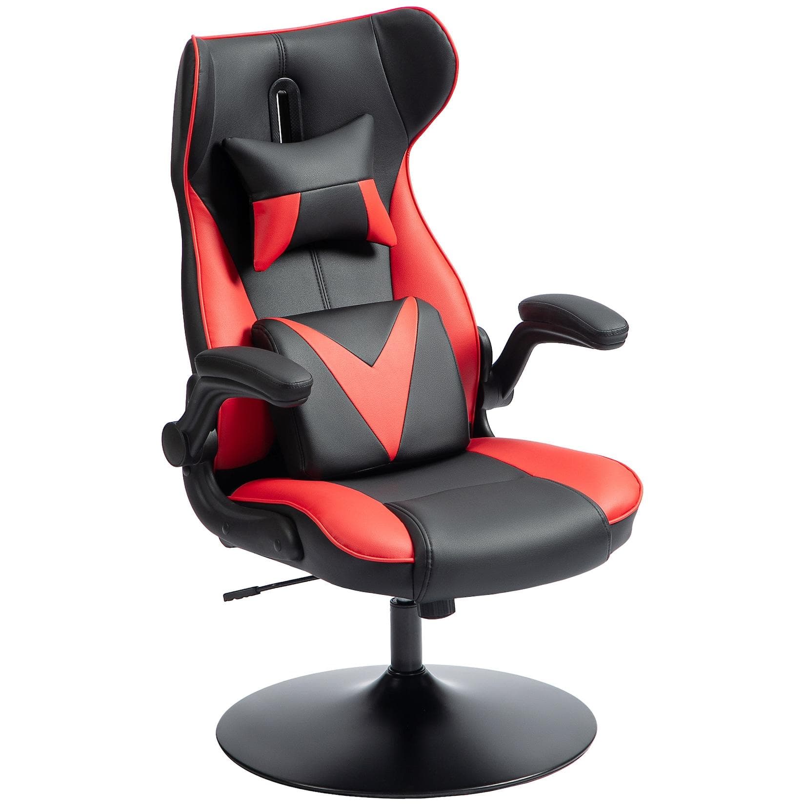 Ergonomischer Gamingstuhl mit Wippenfunktion & Kopfstütze - Schwarz/Rot