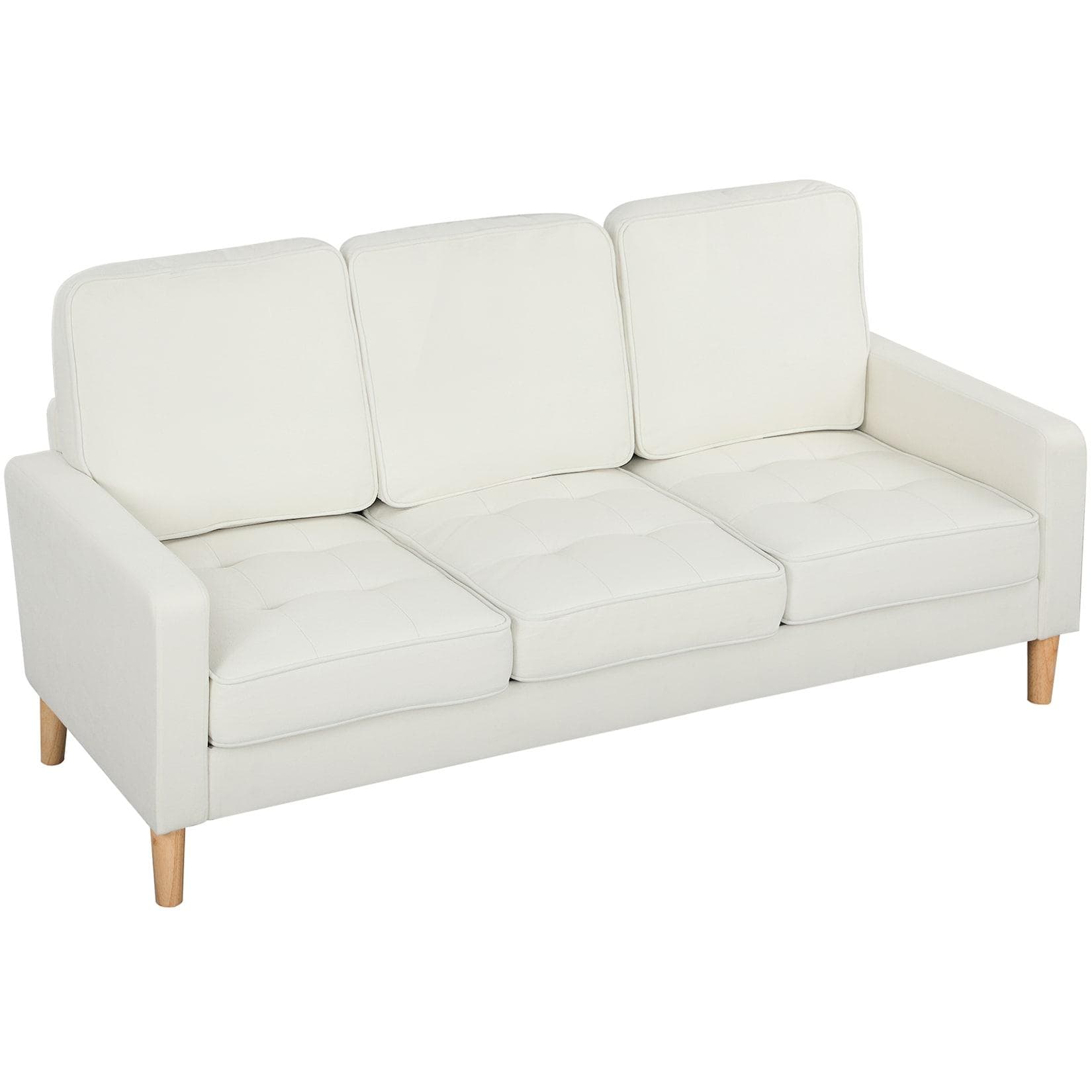 HOMCOM 3-Sitzer Sofa Couch mit Armlehnen
