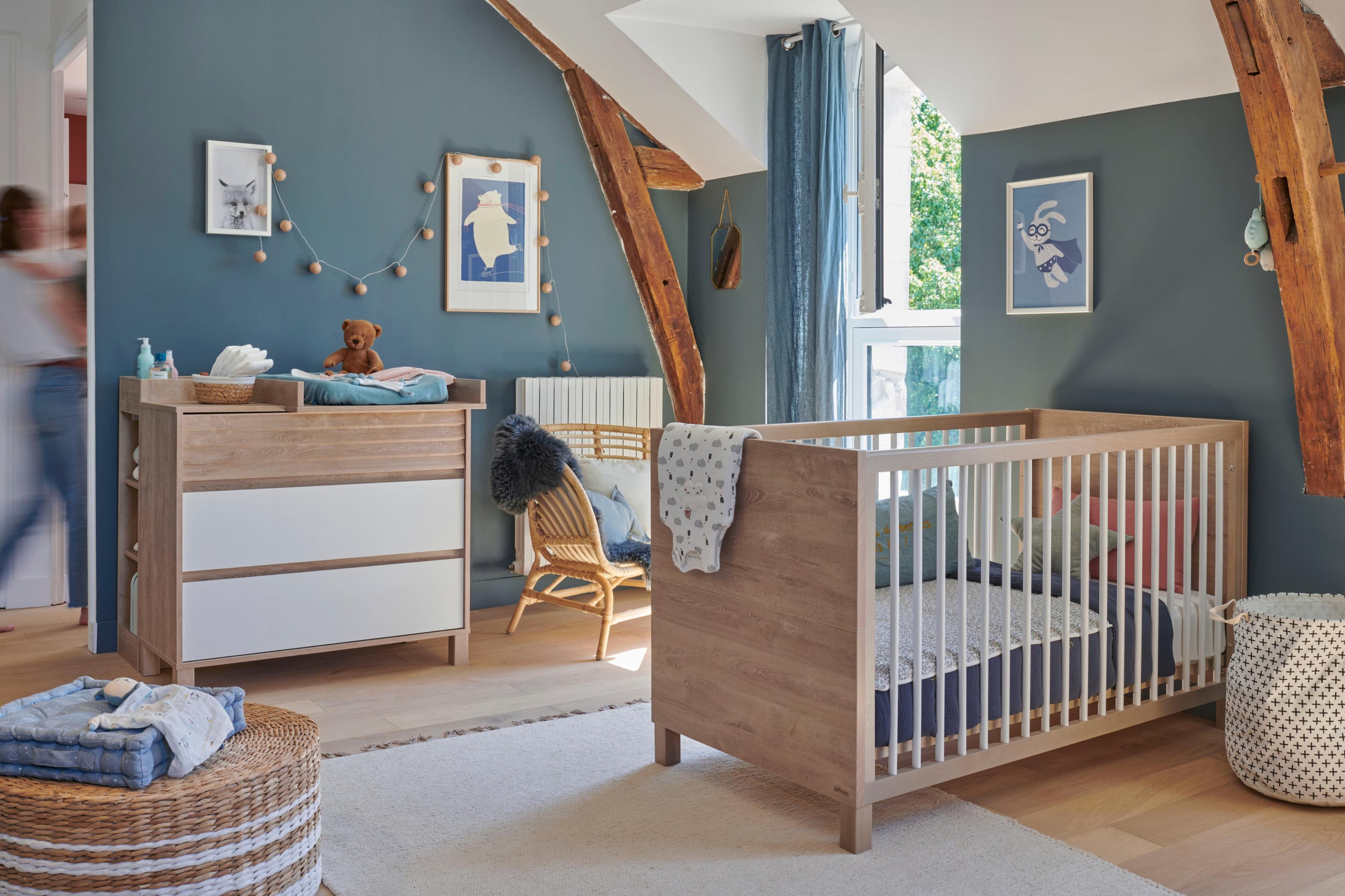 Babyzimmer-Komplettset GAMI Achille Set N2 Blond Eiche Nachbildung