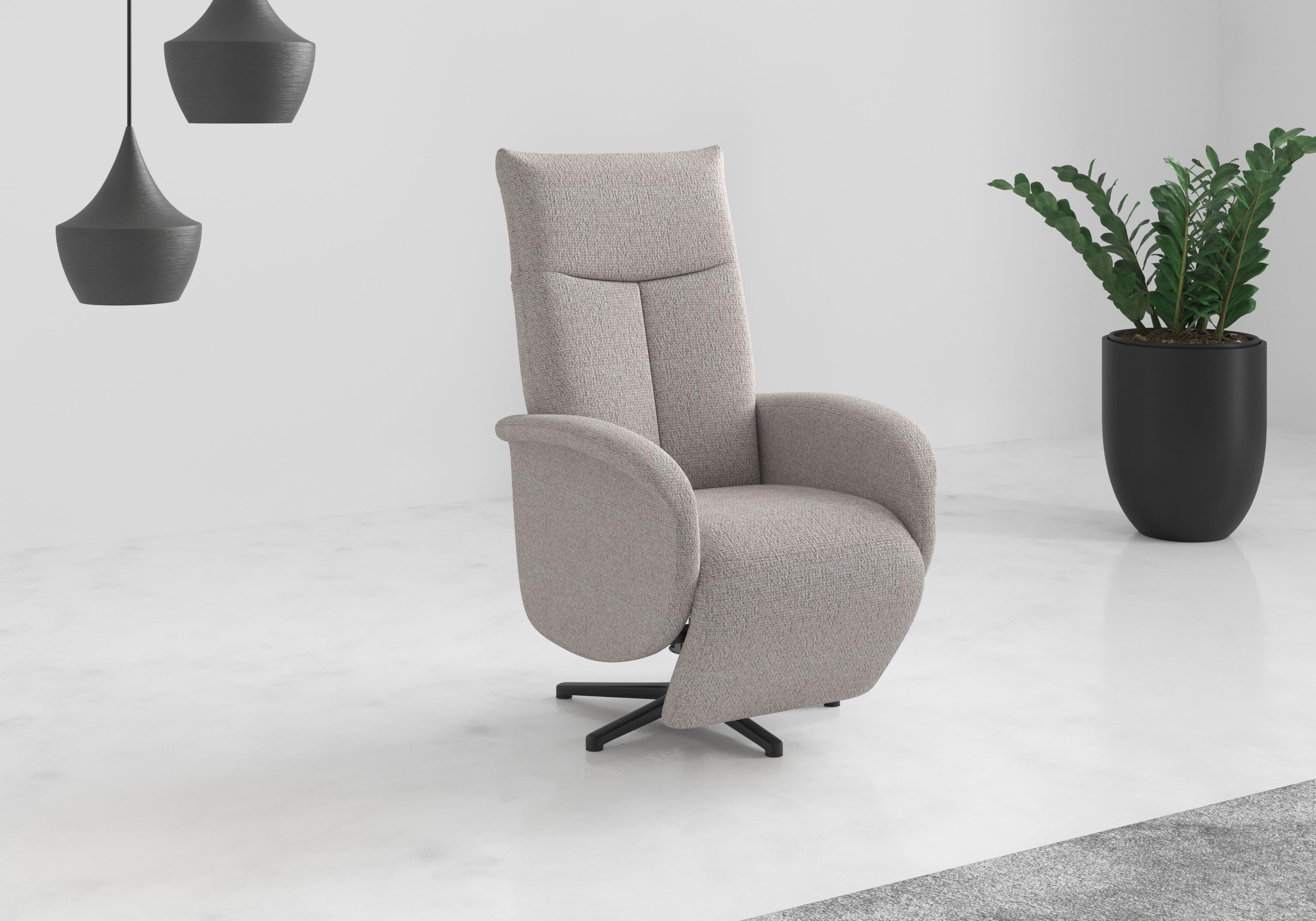 Sit & More TV-Sessel Glendale Silber Verstellbar