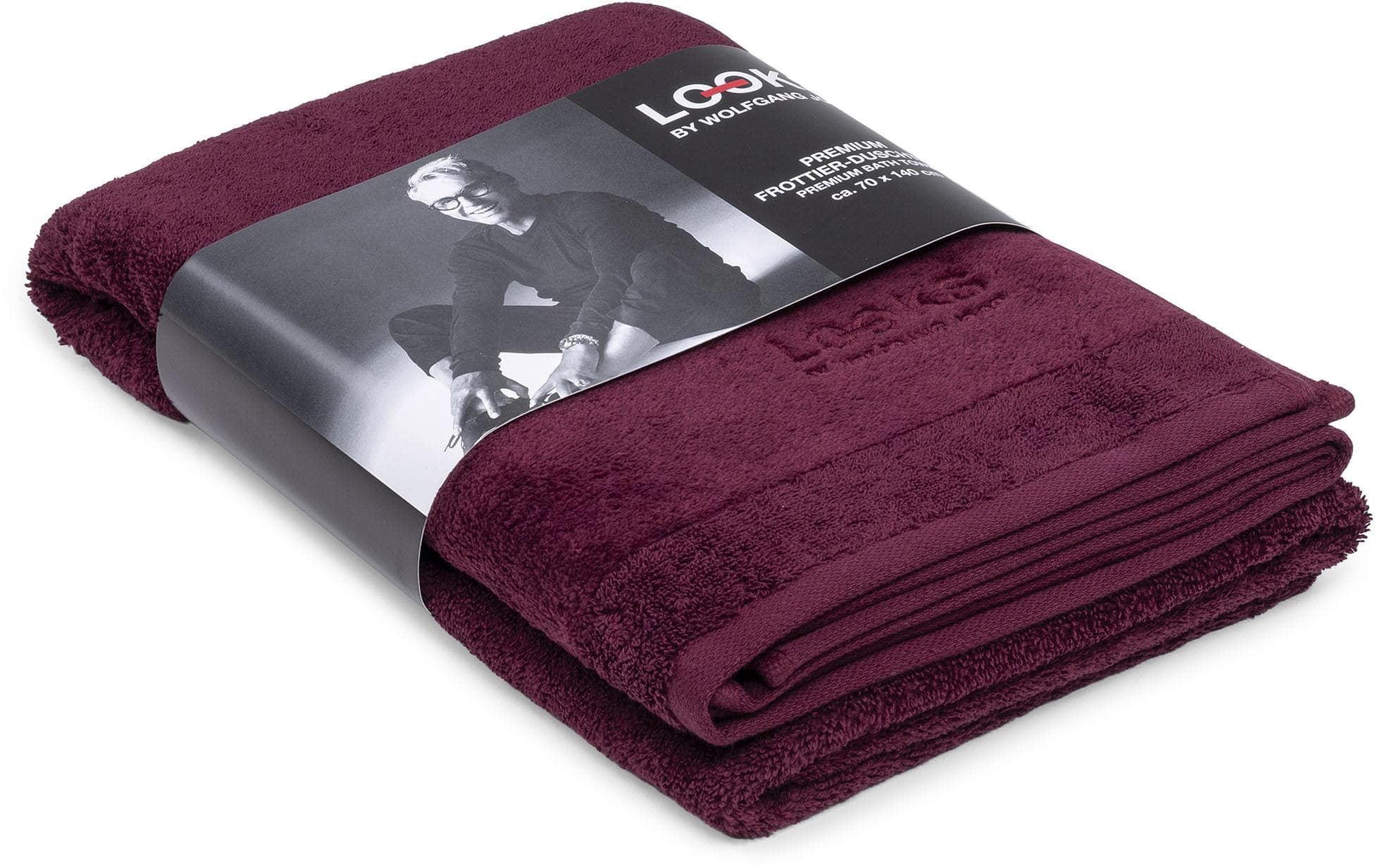 LOOKS Duschtuch Burgundy 70x140 cm Frottier Baumwolle