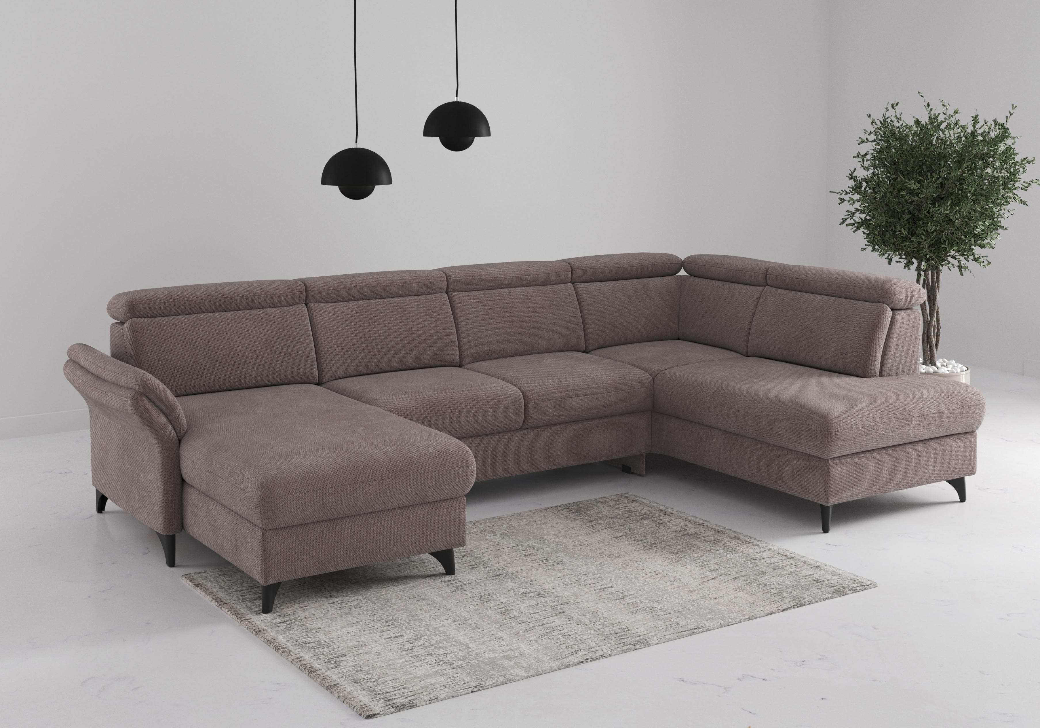 Sit & More Wohnlandschaft Glendale U-Form Recamiere links