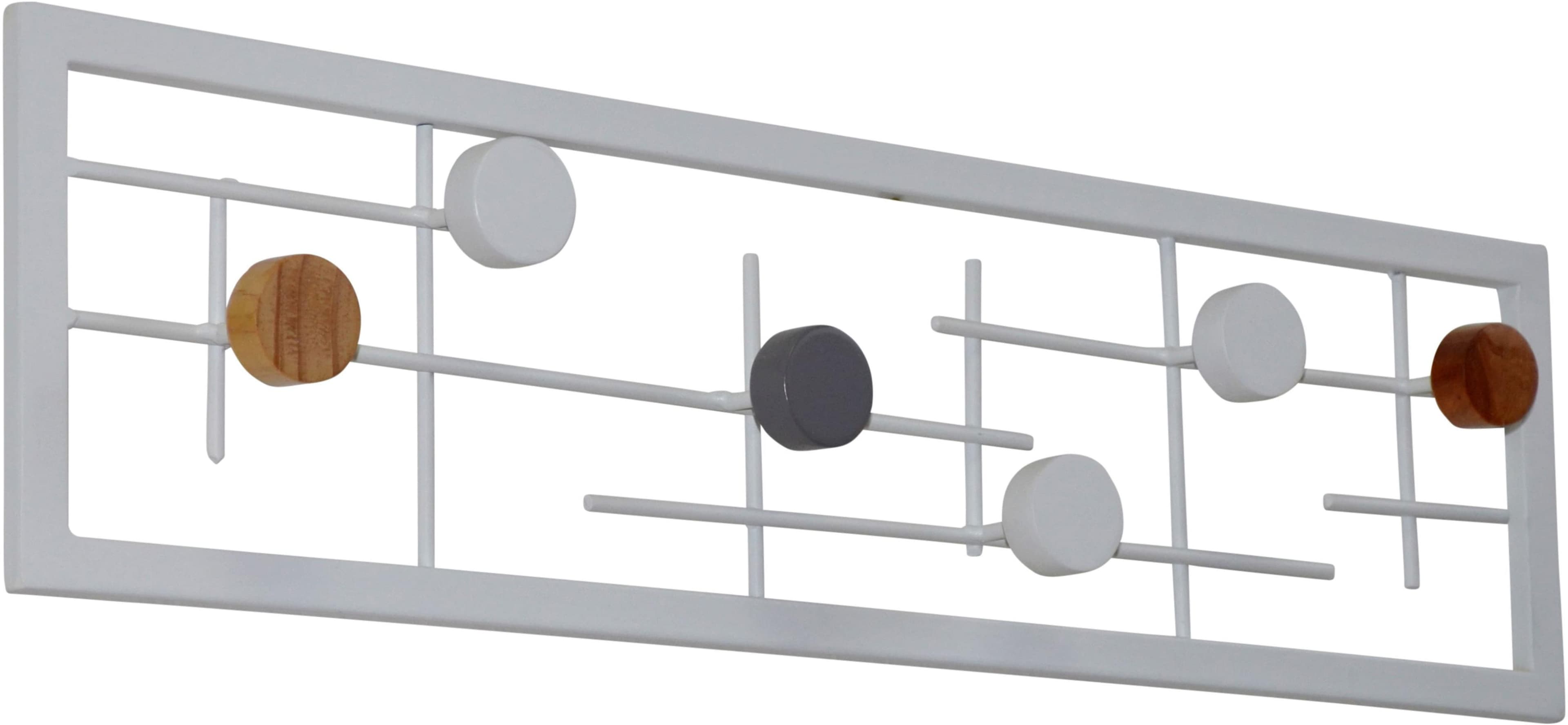 Garderobenhaken, weiß, Metall, HOFMANN LIVING AND MORE