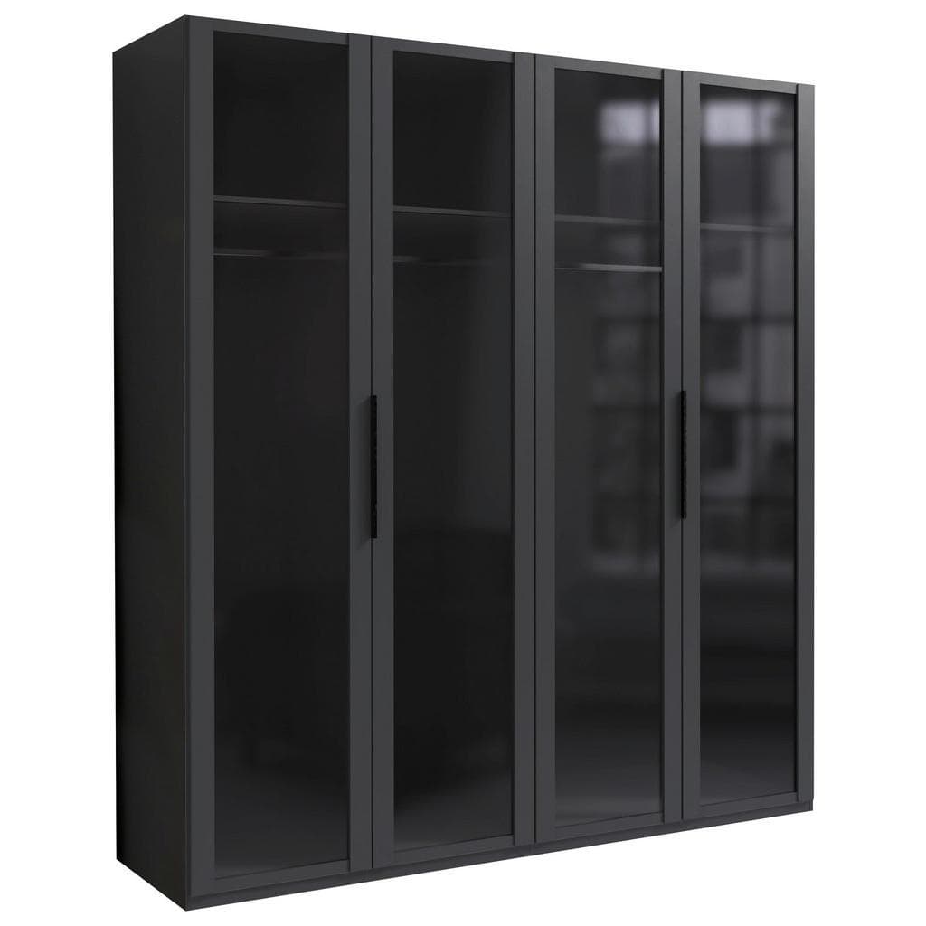 Hom`in Drehtürenschrank Graphit Holzwerkstoff 2 Fächer