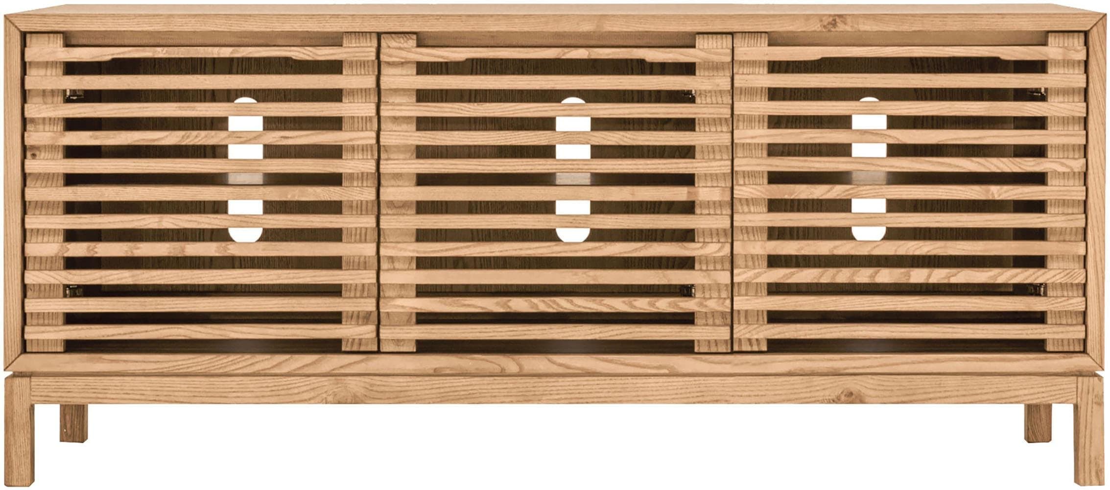 ANDAS Tanner 3-türige Medienkonsole aus Eschenholz, natur, Massivholz, Sideboards, TV-Board