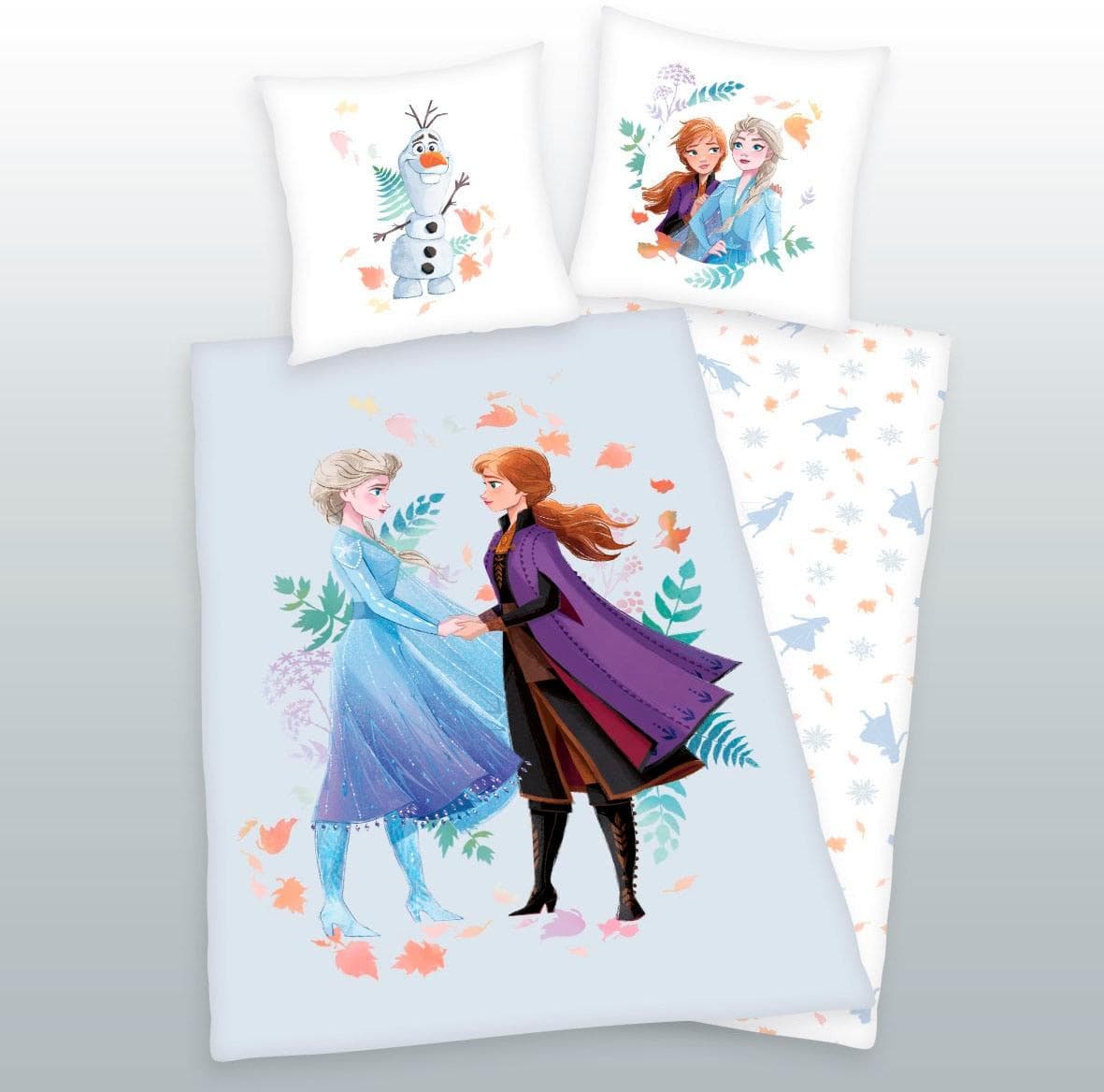 Disney Eiskönigin Wendebettwäsche Flanell Bunt 135x200cm