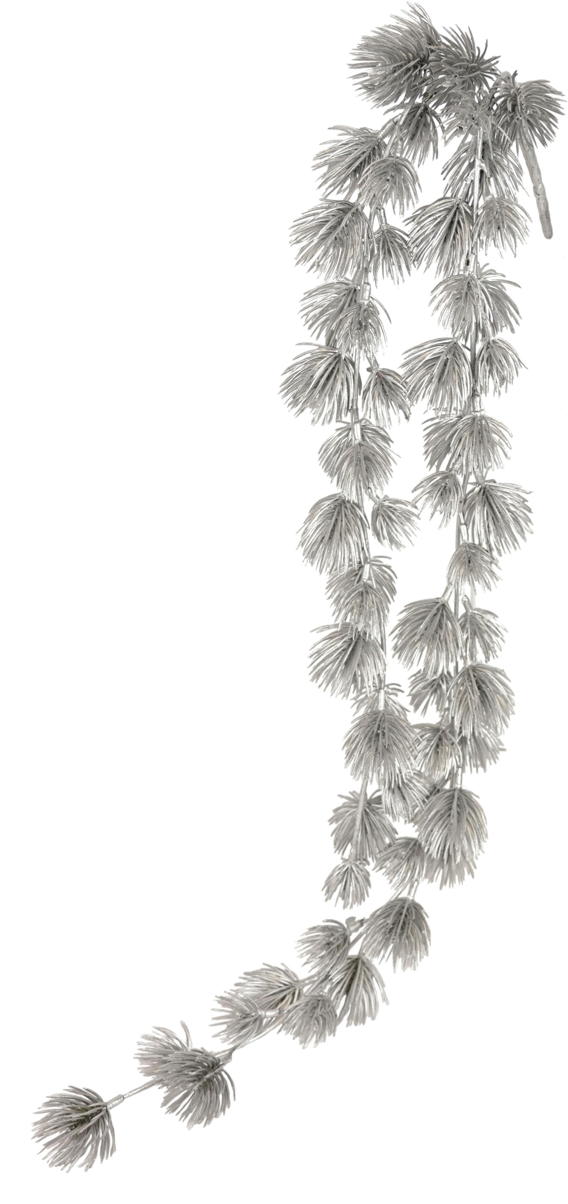 Kunstpflanze Kiefergirlande Silber 66 cm Kunststoff