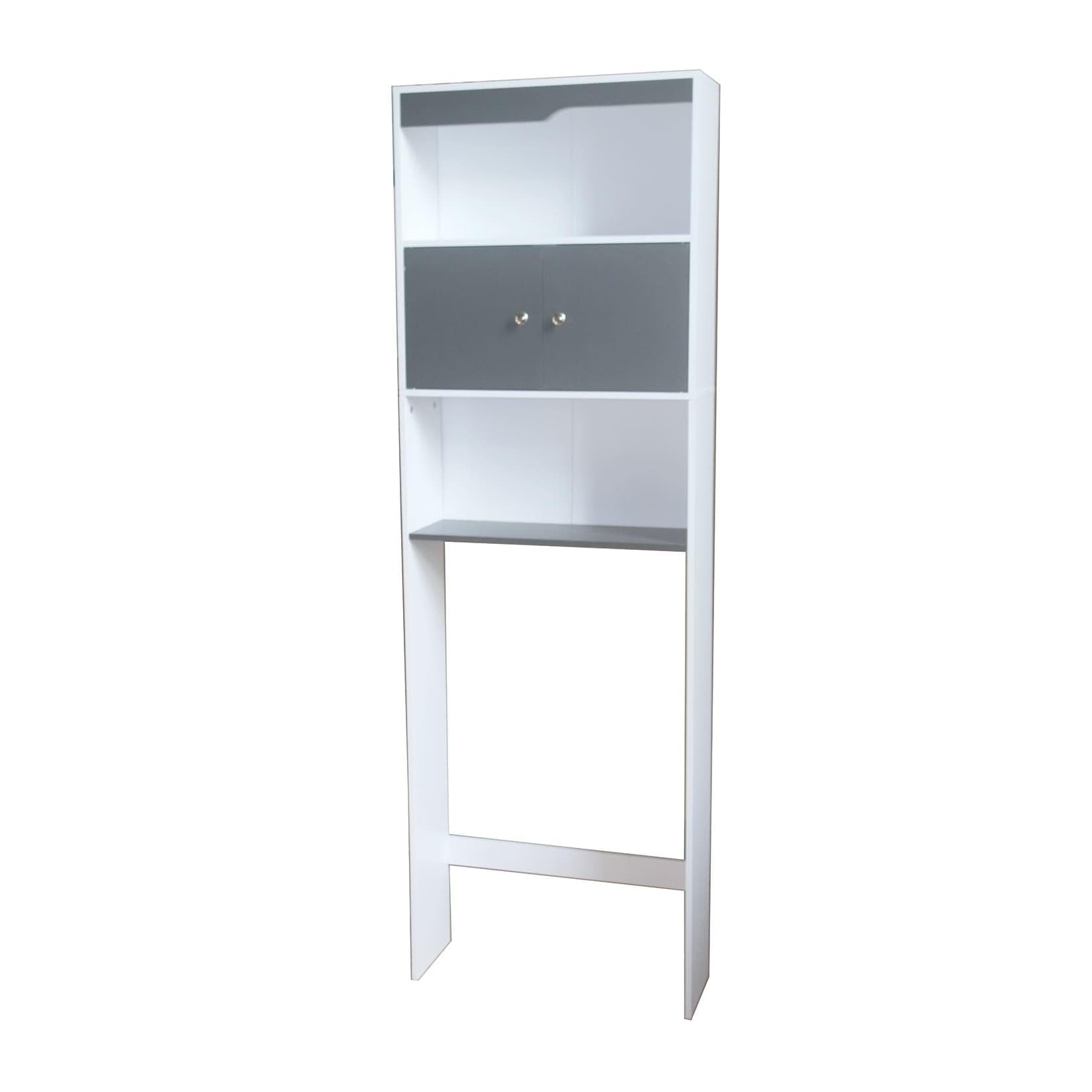 HTI-Living Badregal Toilettenüberbauregal Thekla 58178, Weiß-Grau